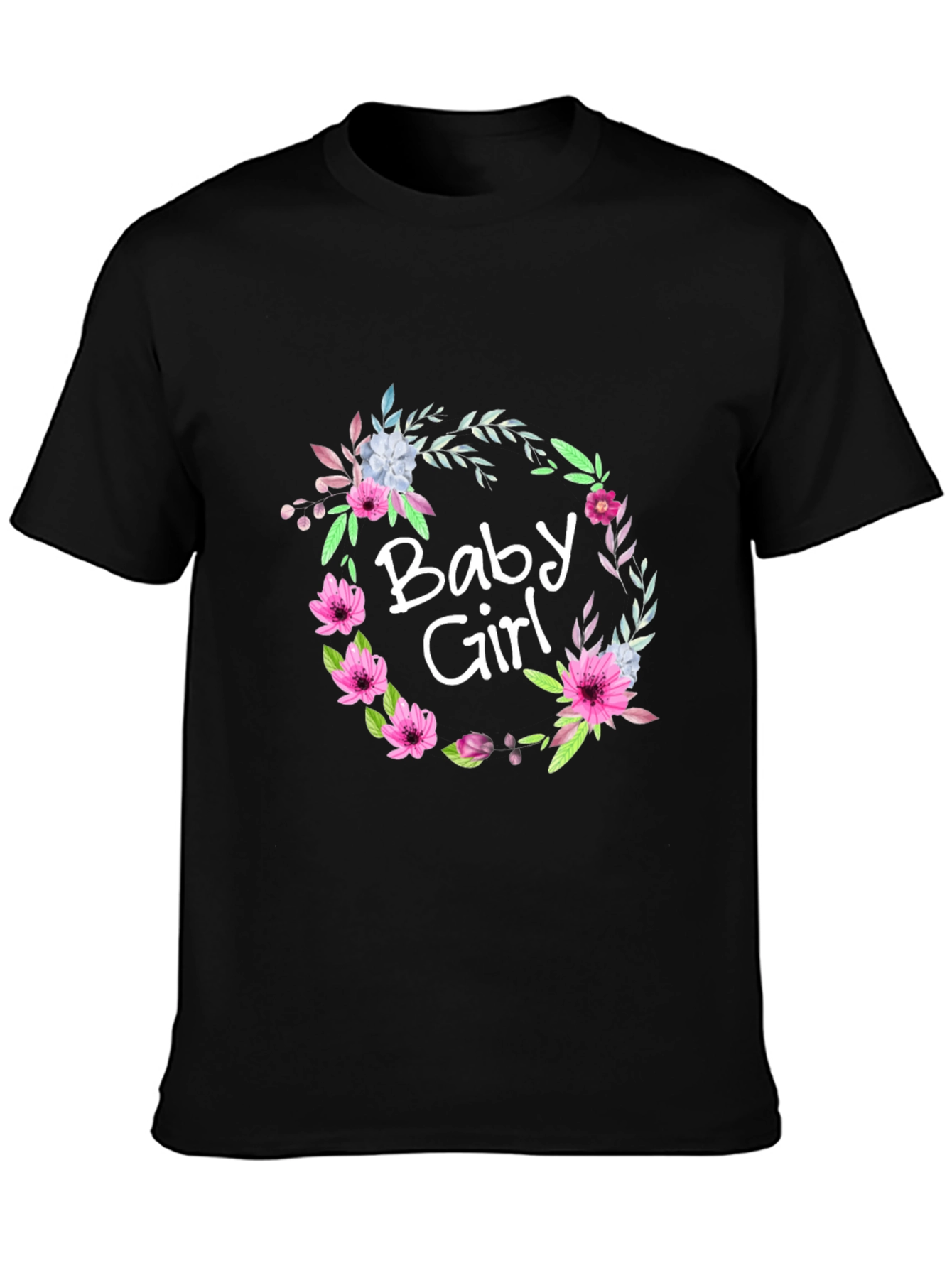 Baby Girl Floral Wreath Tee