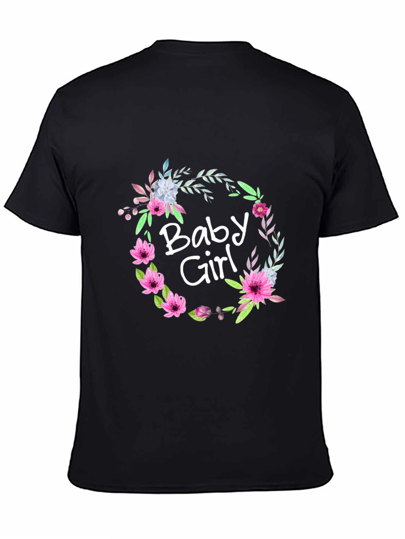 Baby Girl Floral Wreath Tee