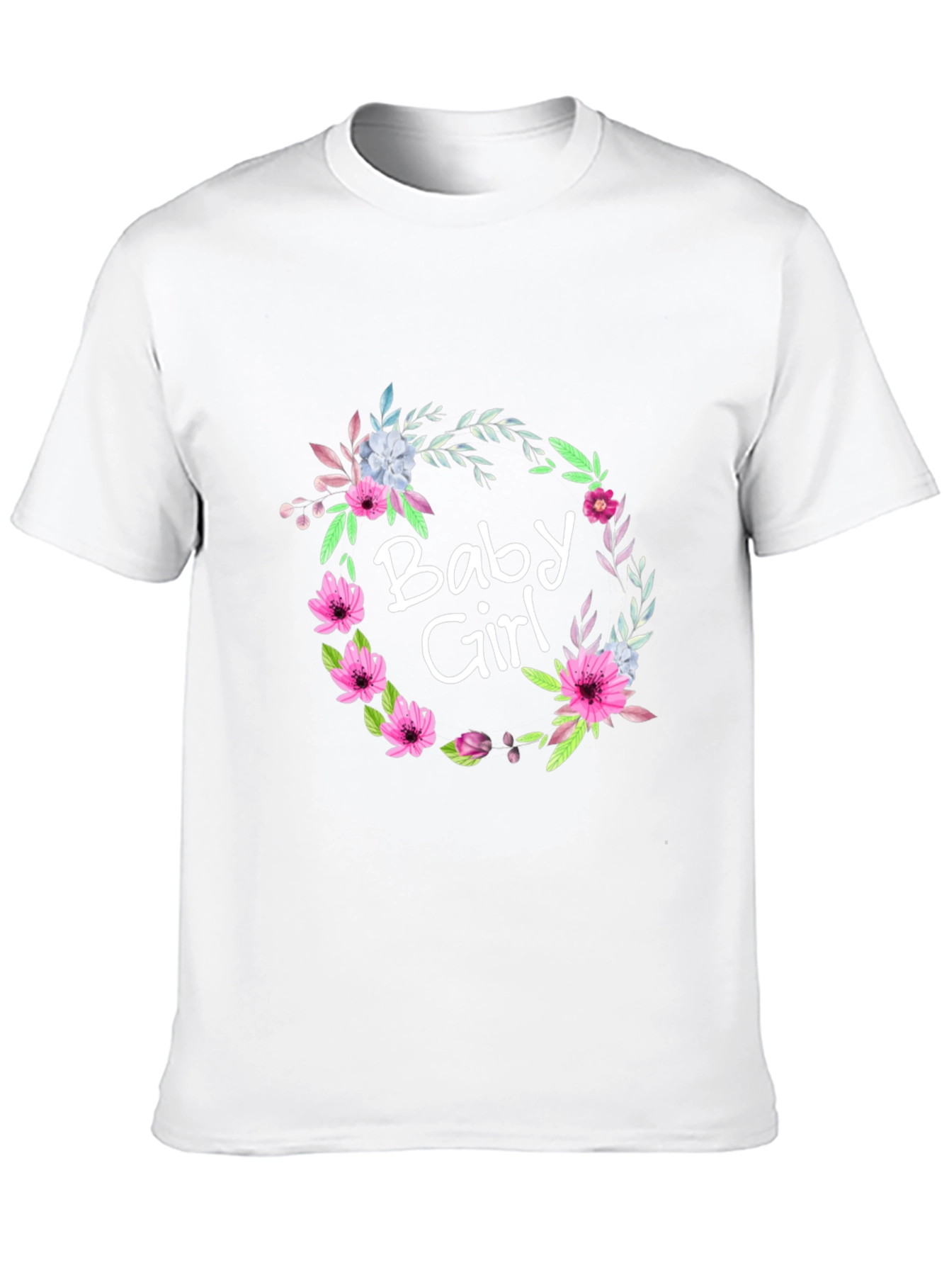 Baby Girl Floral Wreath Tee