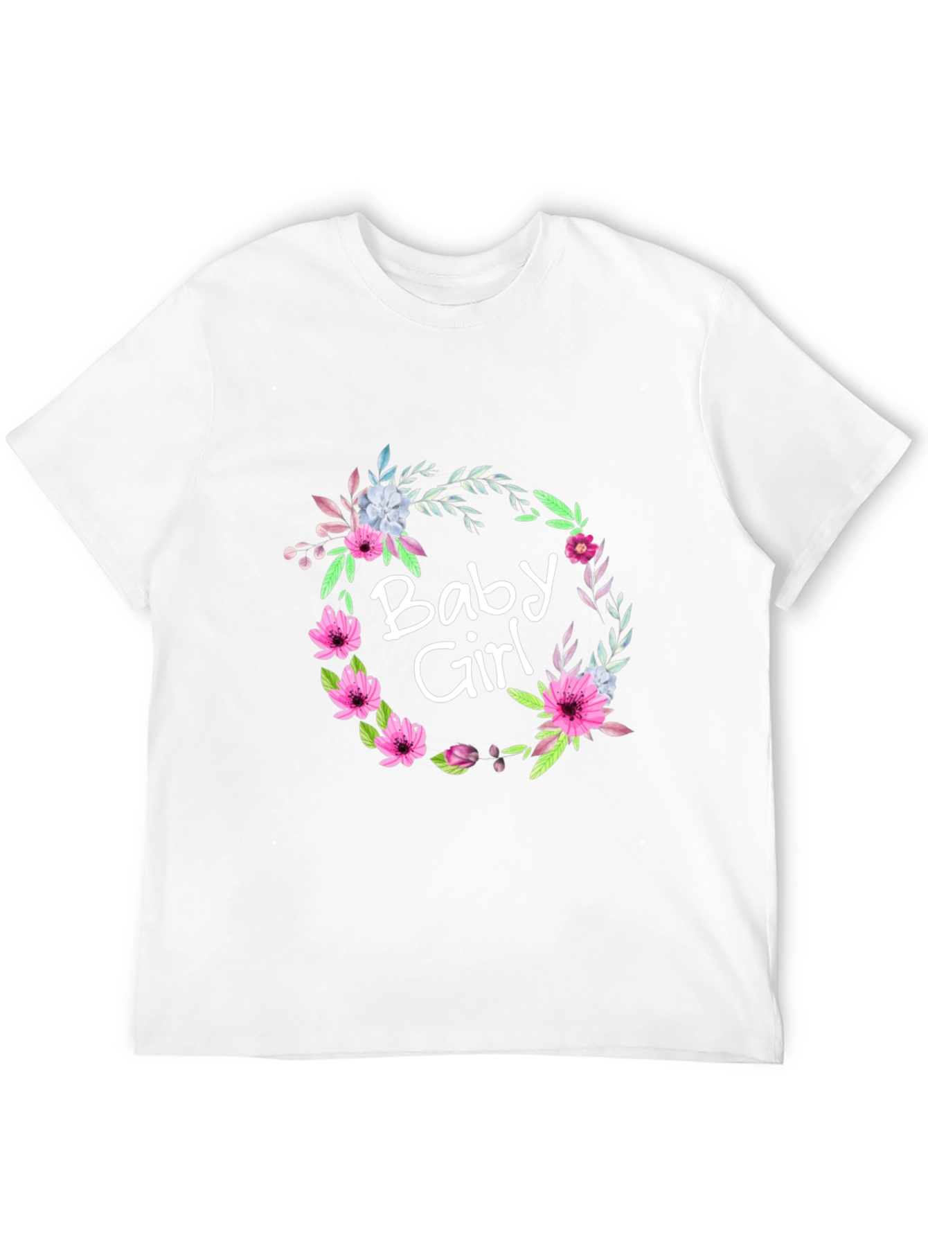 Baby Girl Floral Wreath Tee