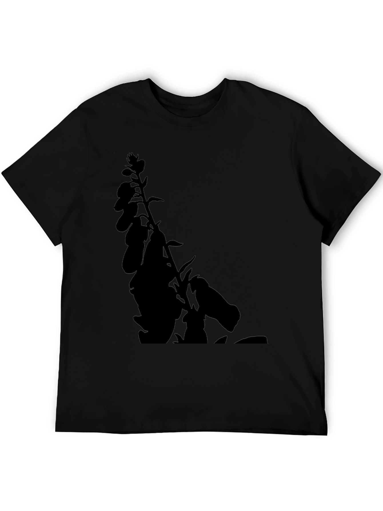 Botanical Black Tee - Mens Stylish Graphic T-Shirt