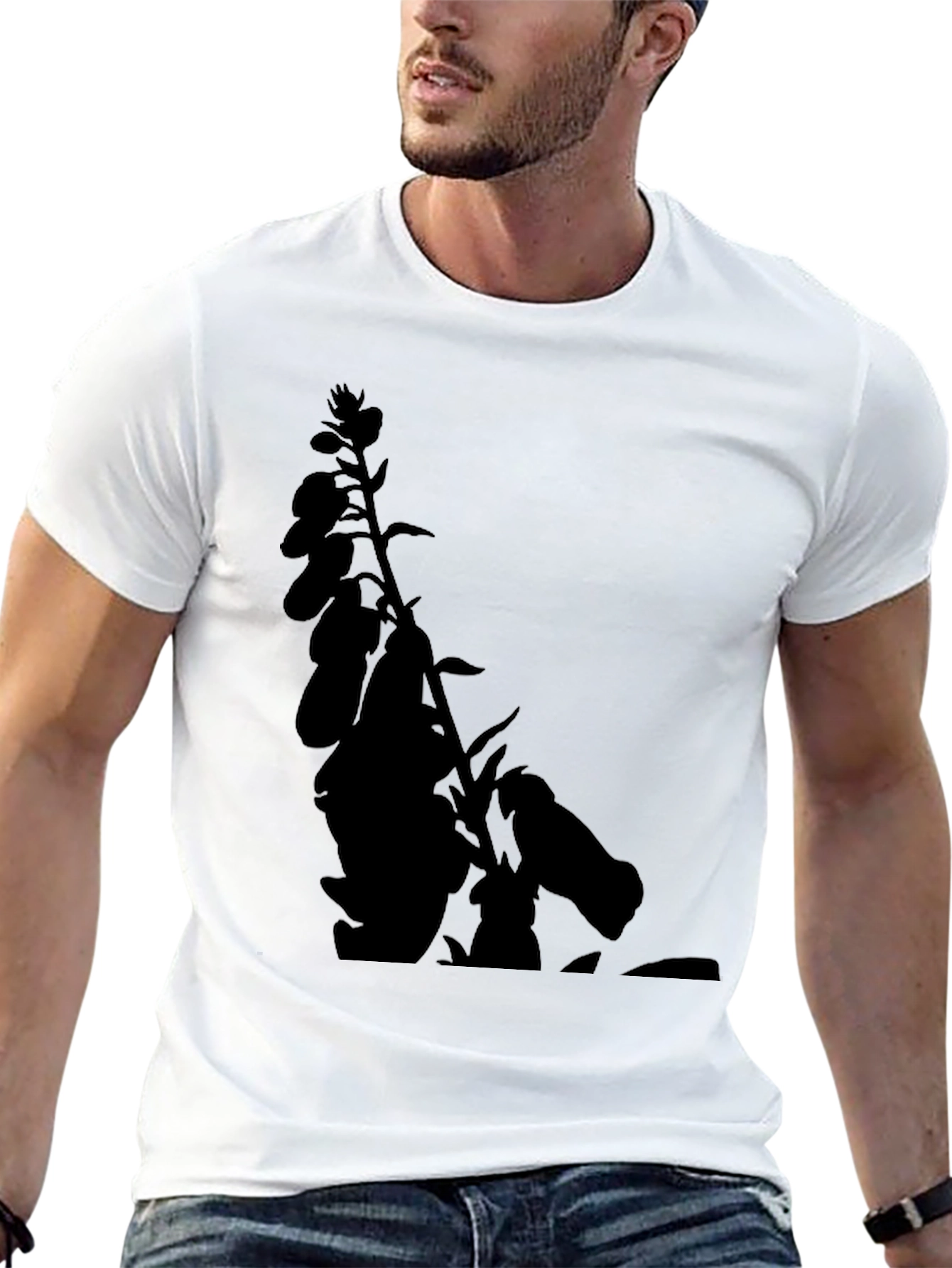 Botanical Black Tee - Mens Stylish Graphic T-Shirt