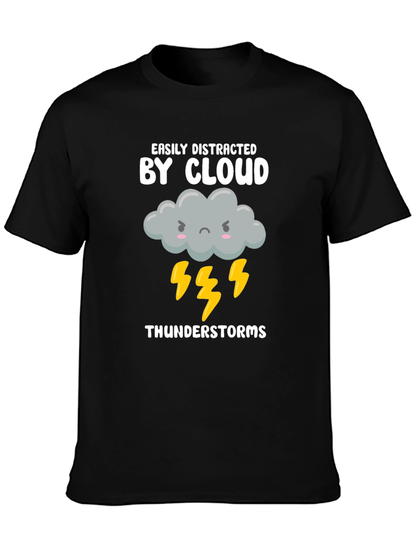 Easily Distracted By Cloud Thunderstorms Graphic T-Shirt