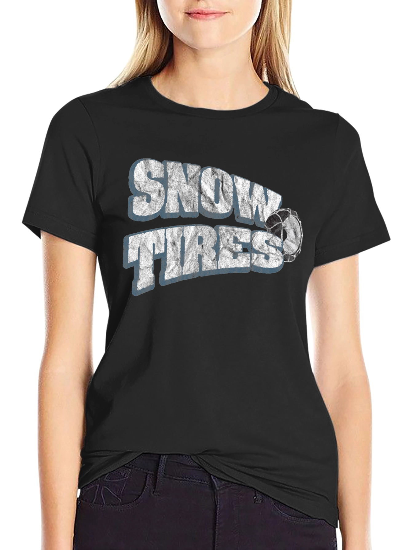 Snow Tires Graphic T-Shirt - Black