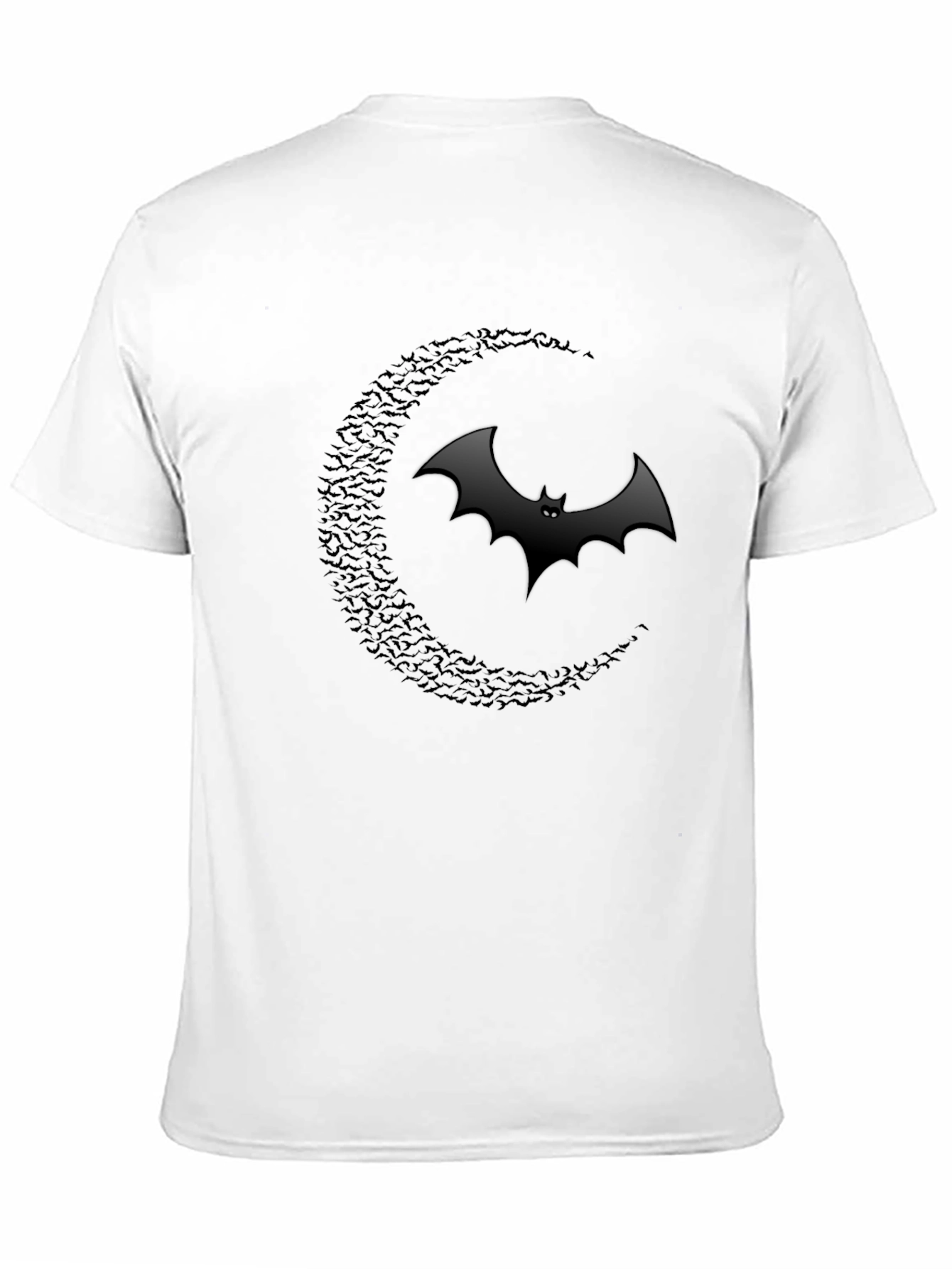 Bat Moon Graphic T-Shirt - Classic Black Cotton Tee
