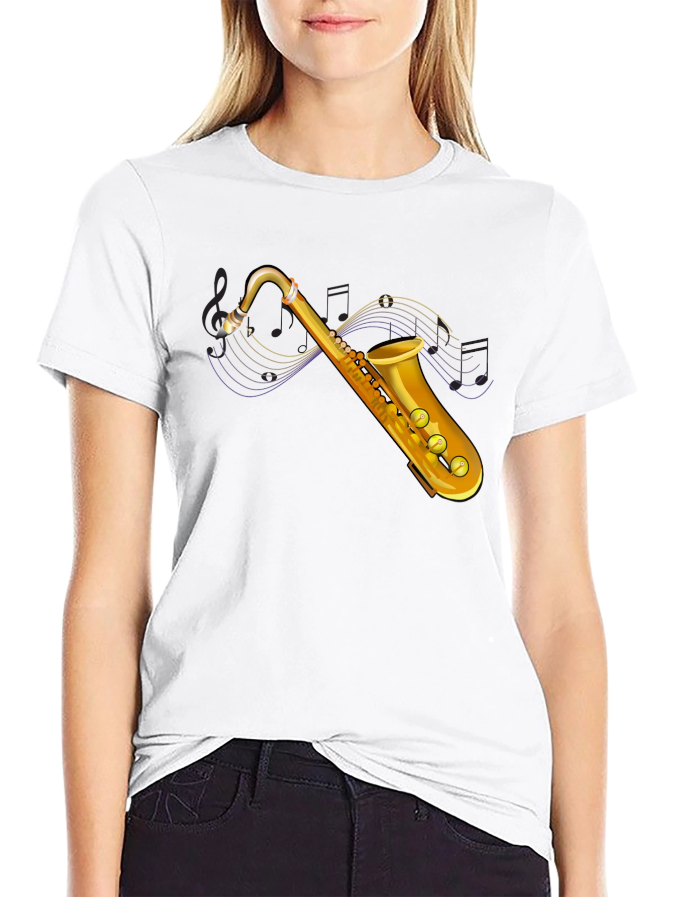 Saxophone Graphic T-Shirt - Music Lover Tee