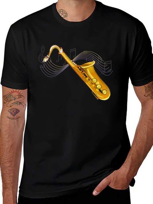 Saxophone Graphic T-Shirt - Music Lover Tee