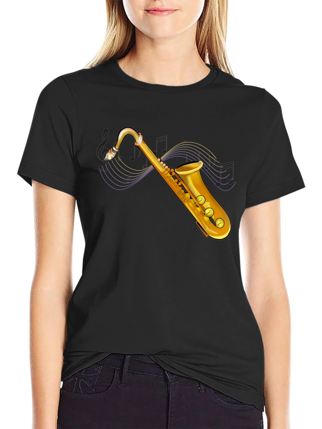 Saxophone Graphic T-Shirt - Music Lover Tee