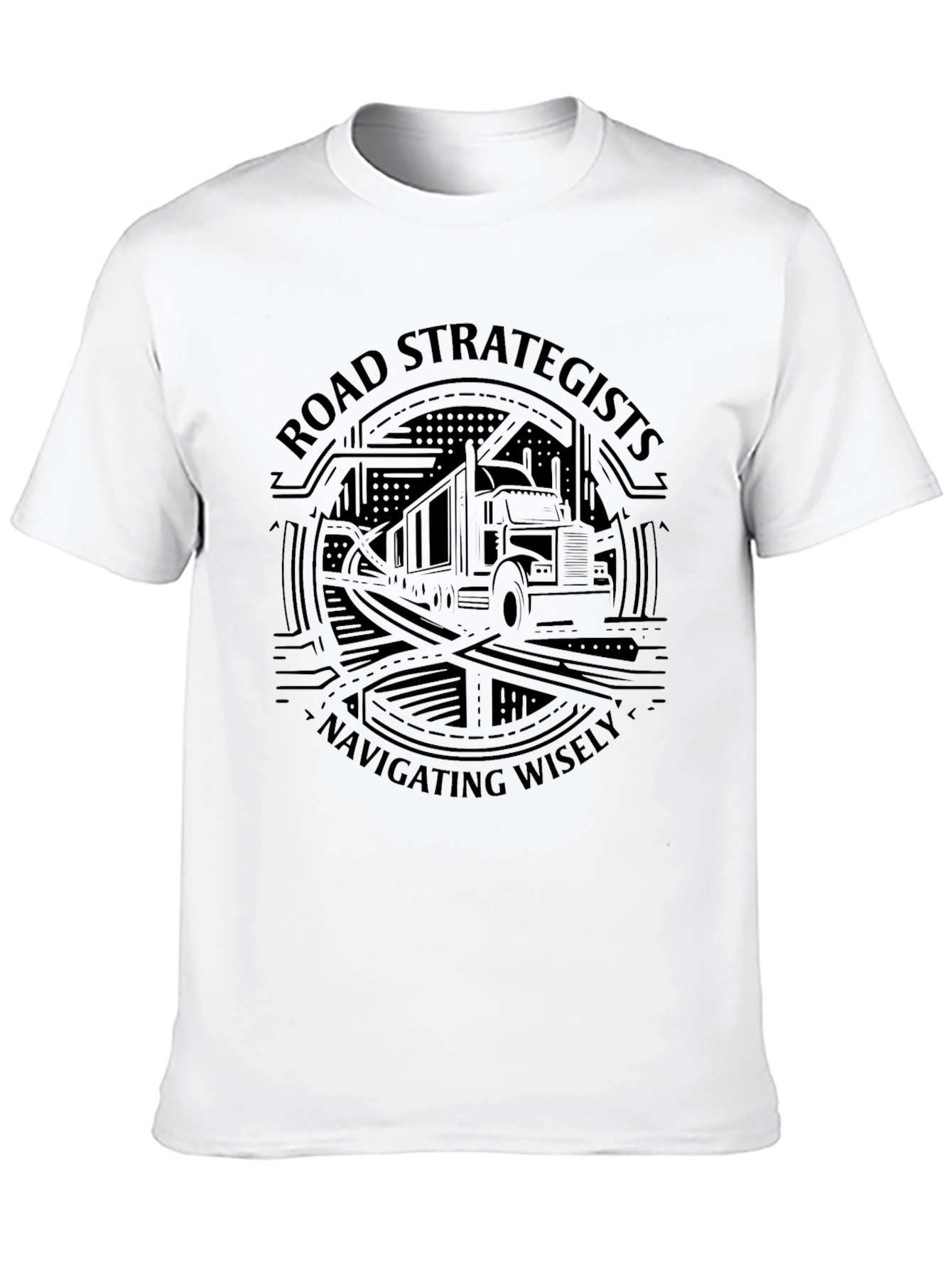 Road Strategists Navigating Wisely Black T-Shirt