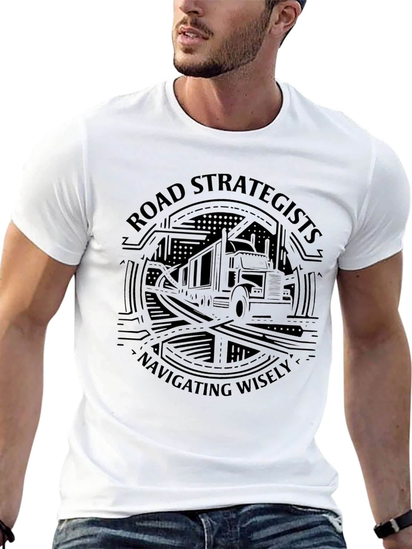 Road Strategists Navigating Wisely Black T-Shirt