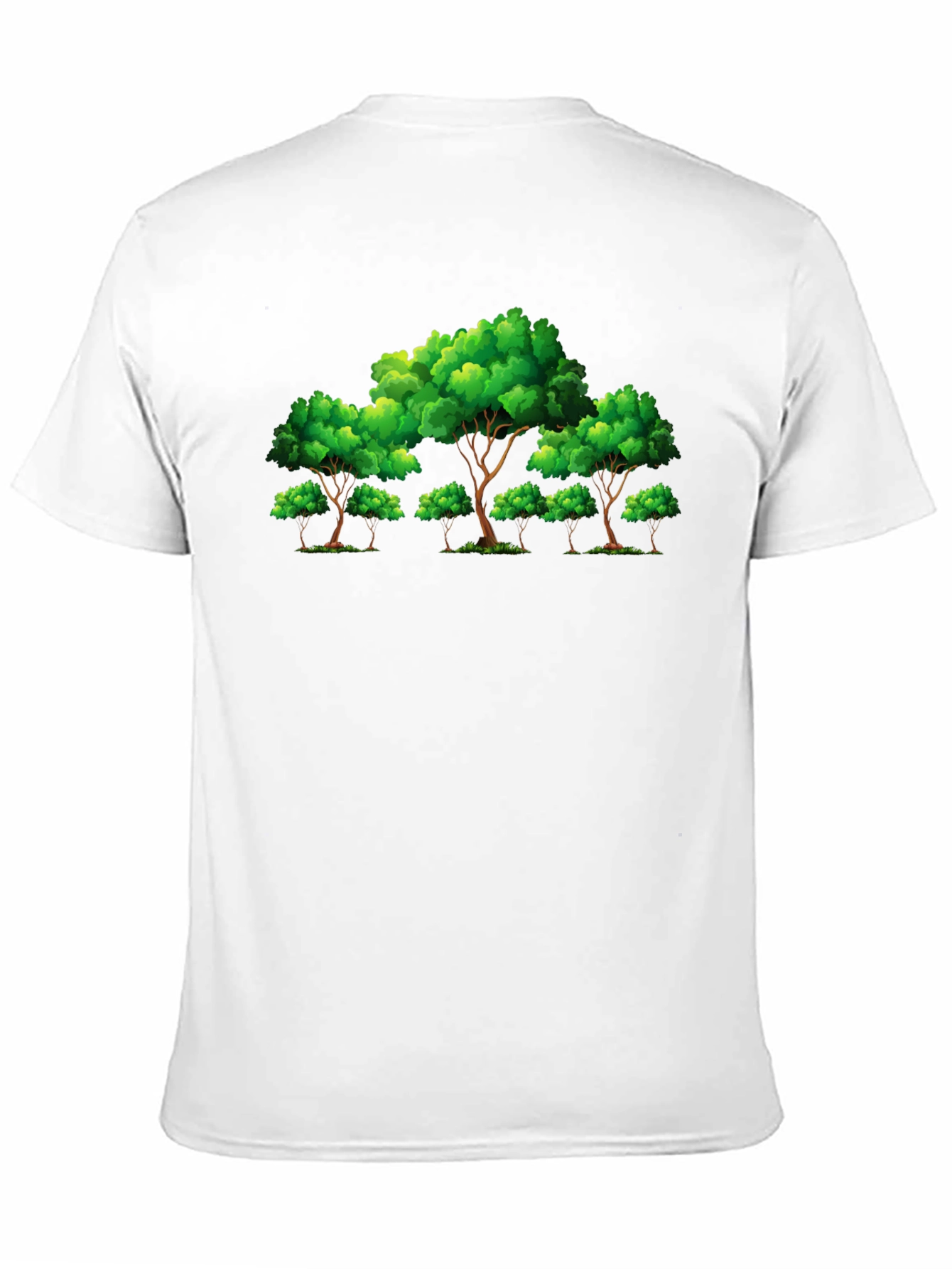 Nature Tree Graphic Print Black T-Shirt