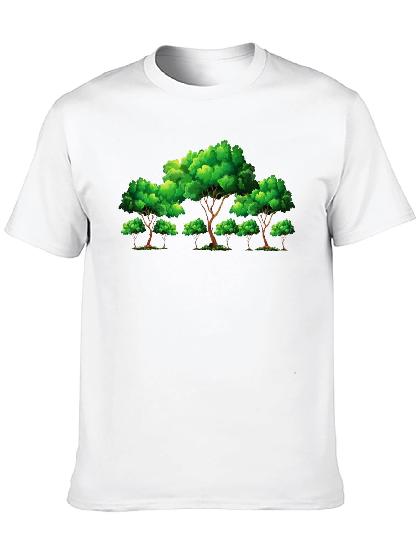 Nature Tree Graphic Print Black T-Shirt