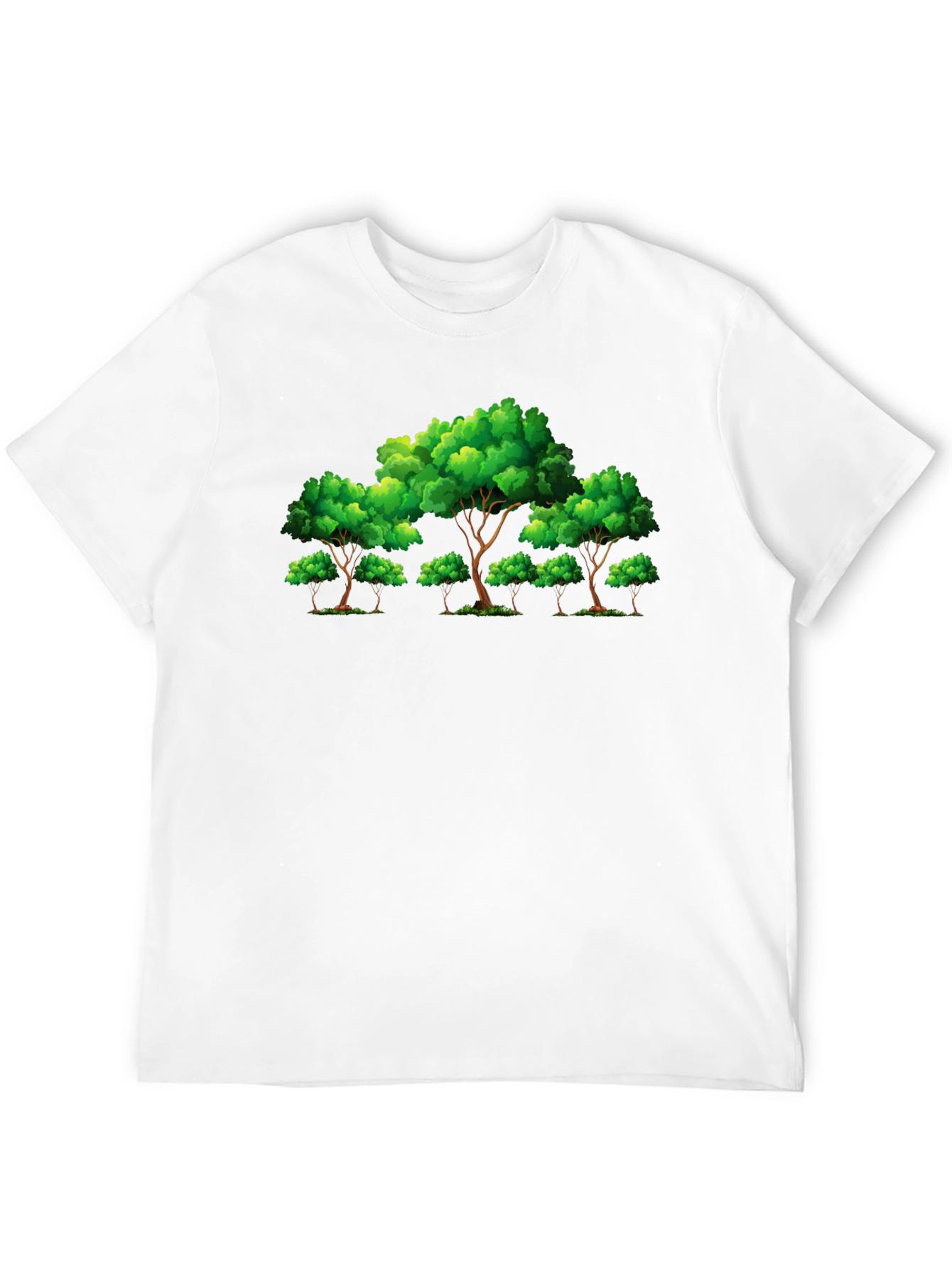 Nature Tree Graphic Print Black T-Shirt