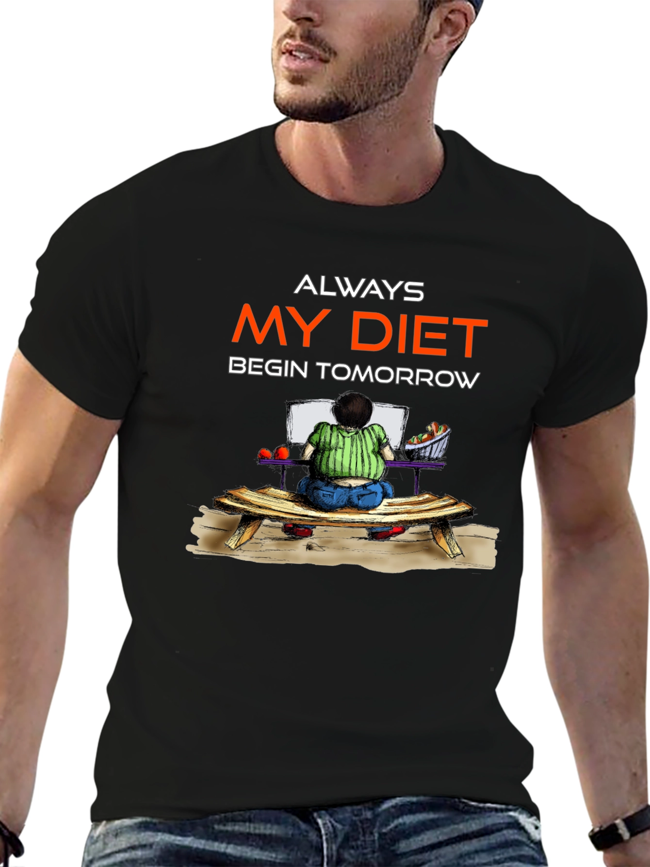 Funny Diet Tomorrow Graphic Tee