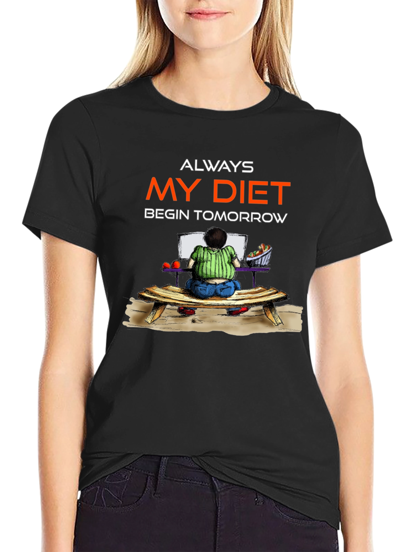 Funny Diet Tomorrow Graphic Tee