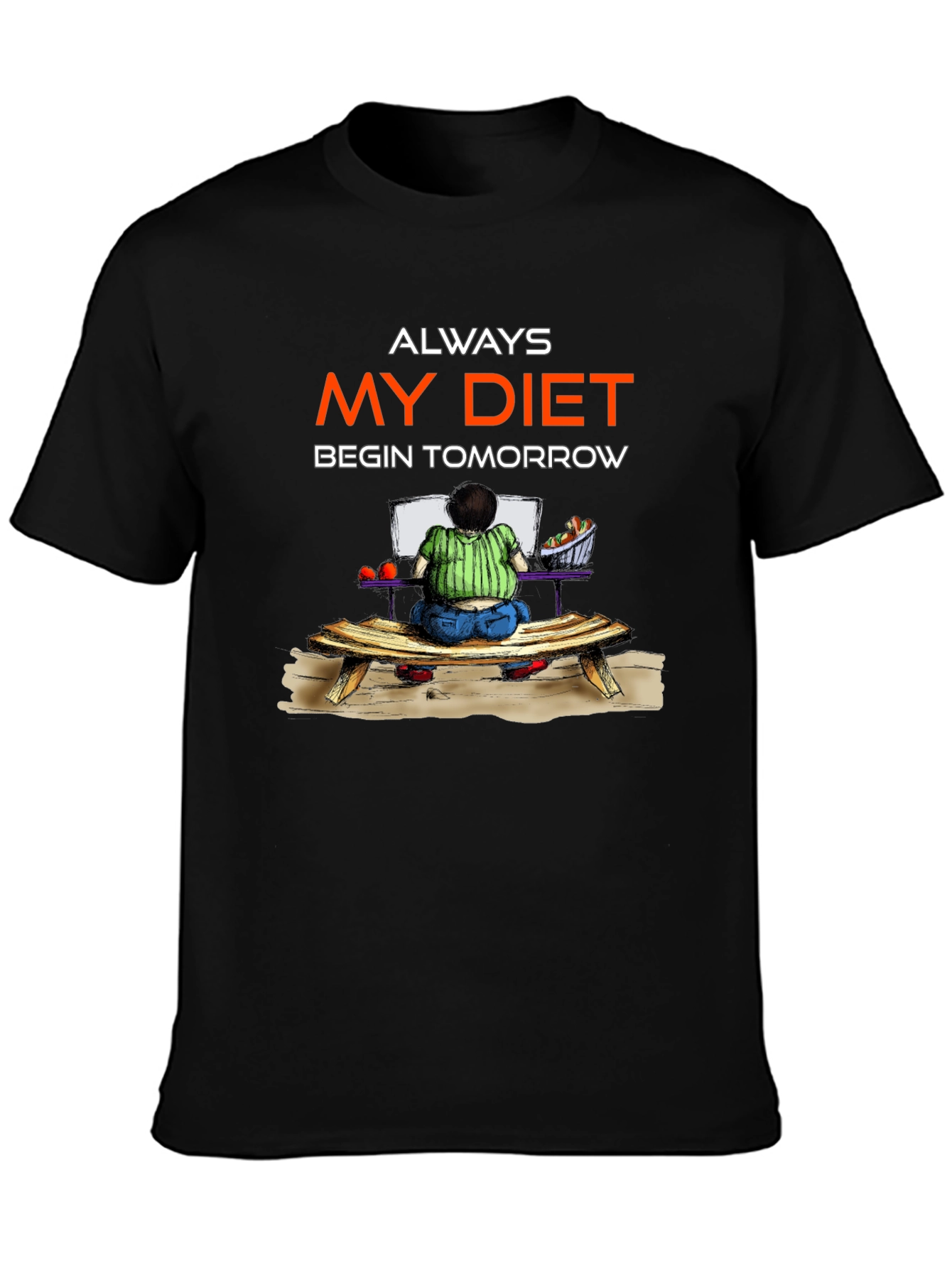 Funny Diet Tomorrow Graphic Tee