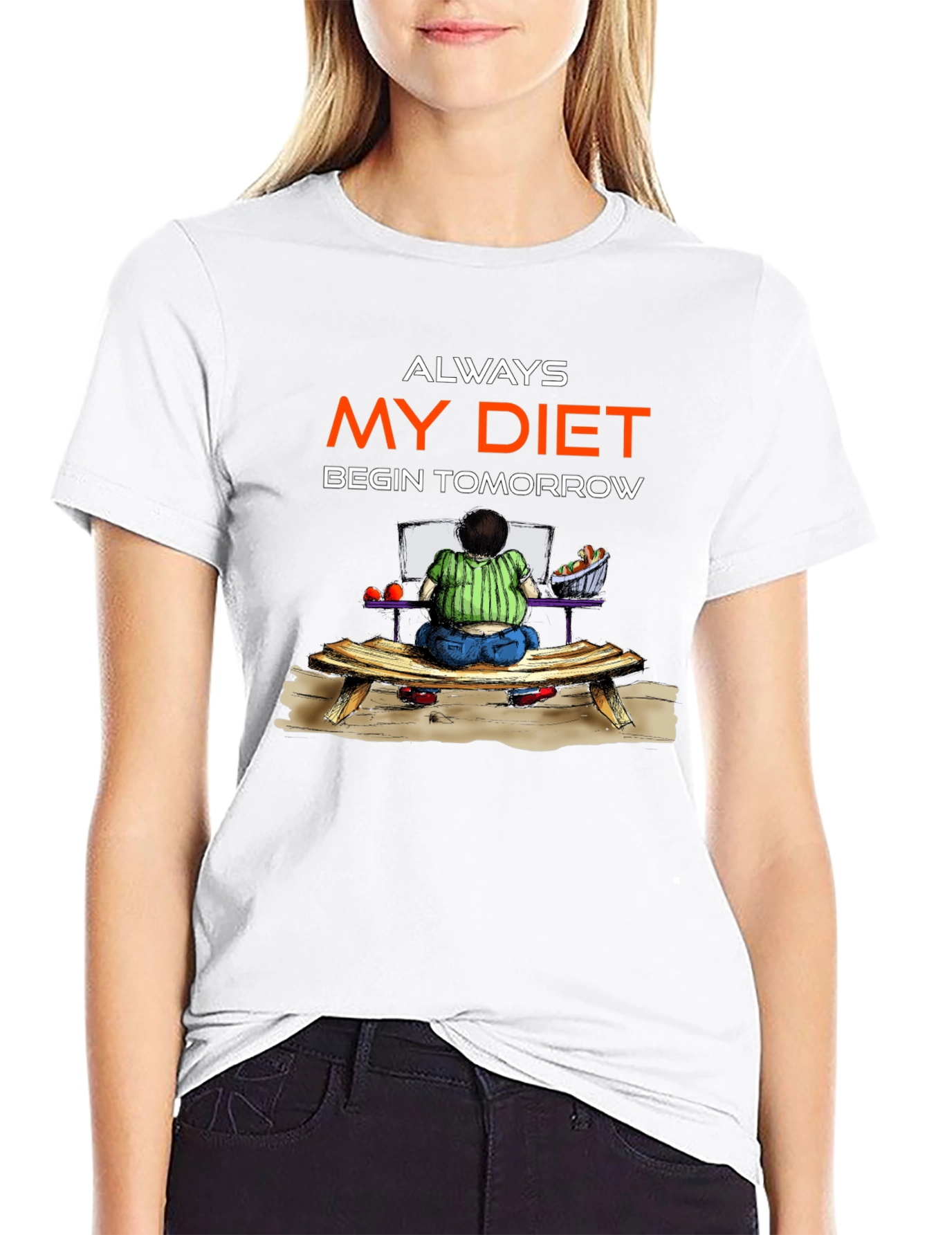 Funny Diet Tomorrow Graphic Tee