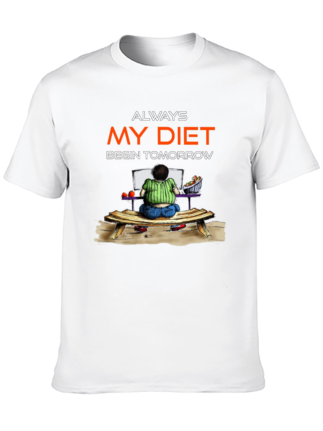 Funny Diet Tomorrow Graphic Tee