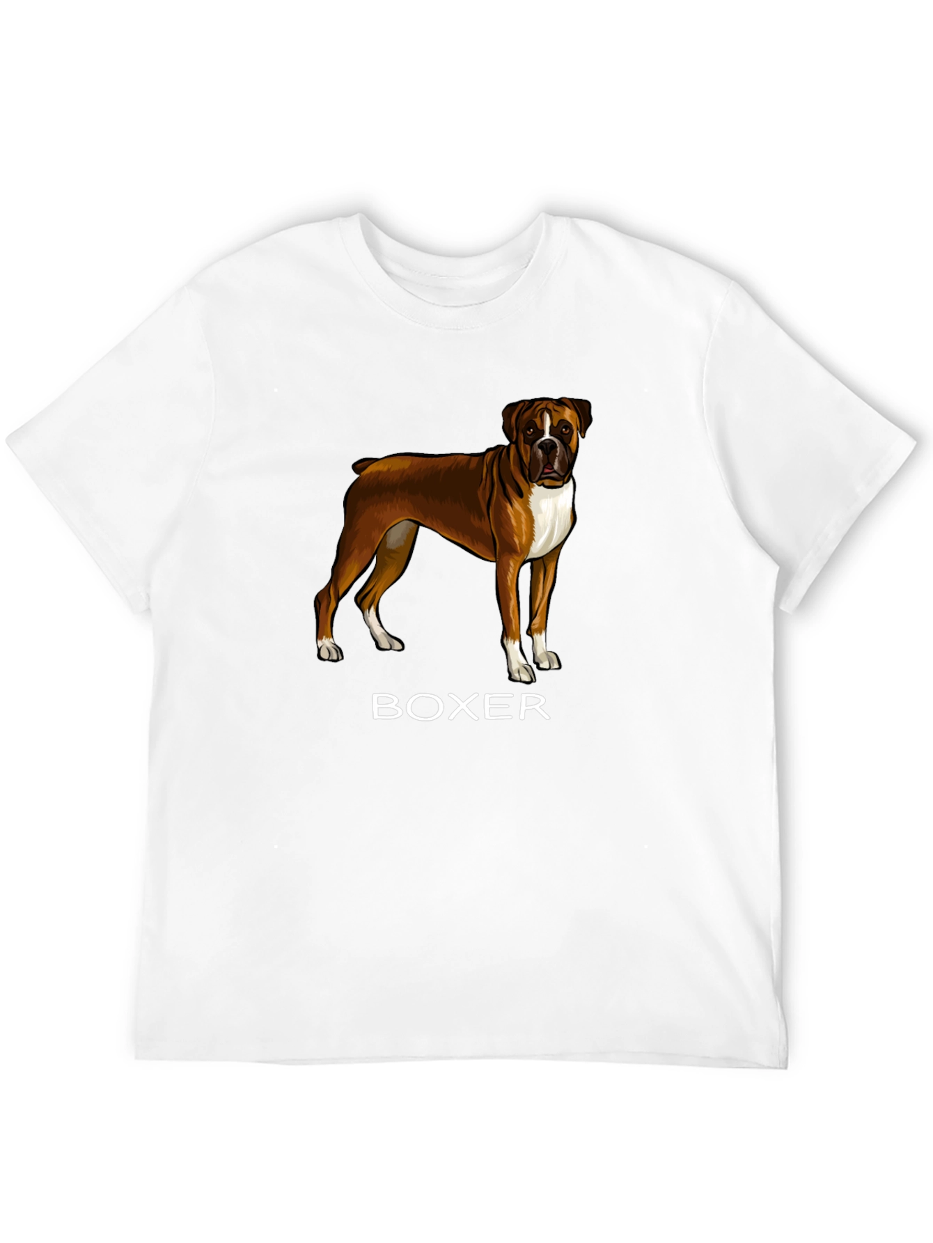 Boxer Dog Graphic T-Shirt - Mens Black Tee