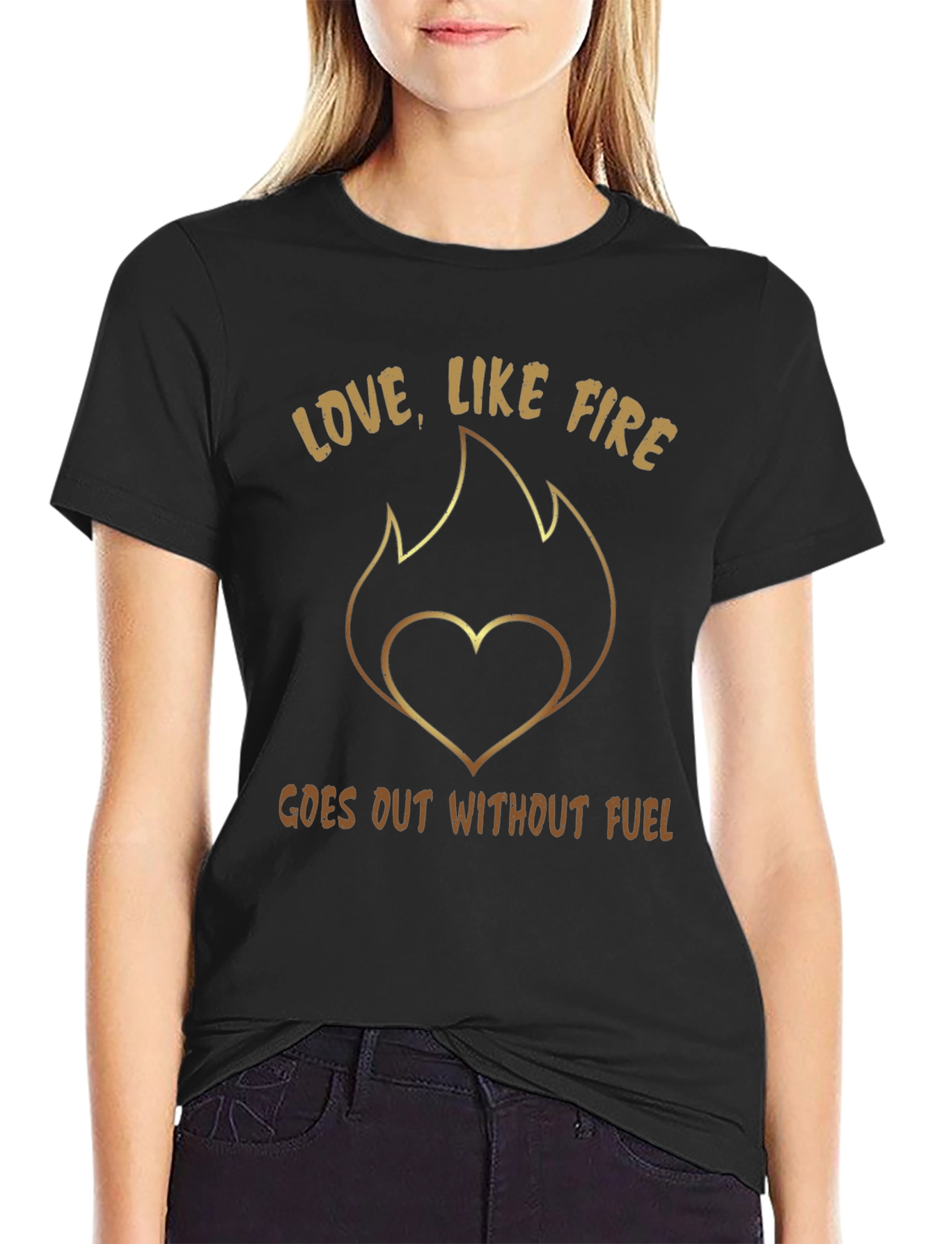 Love Like Fire T-Shirt - Heart Flame Tee