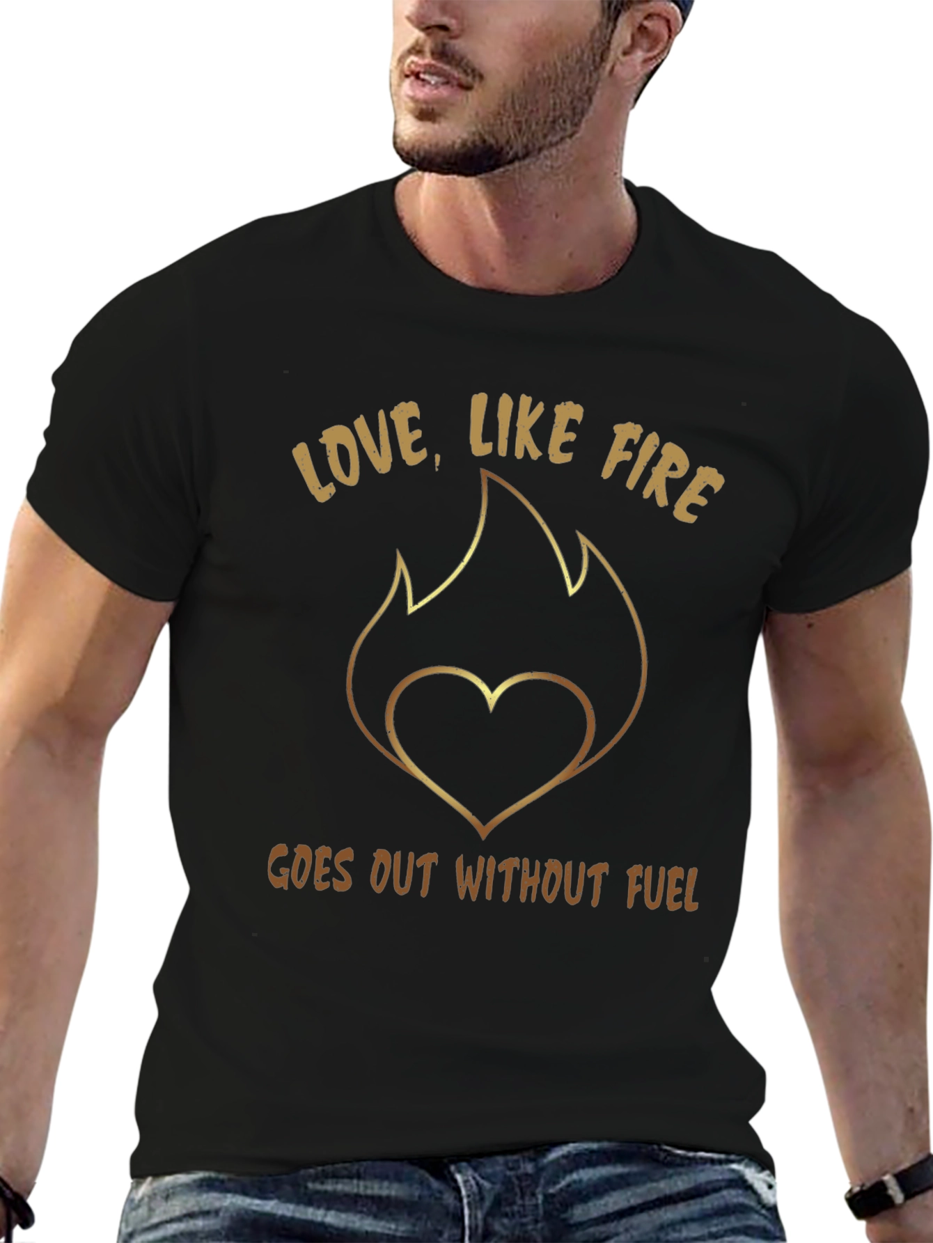 Love Like Fire T-Shirt - Heart Flame Tee