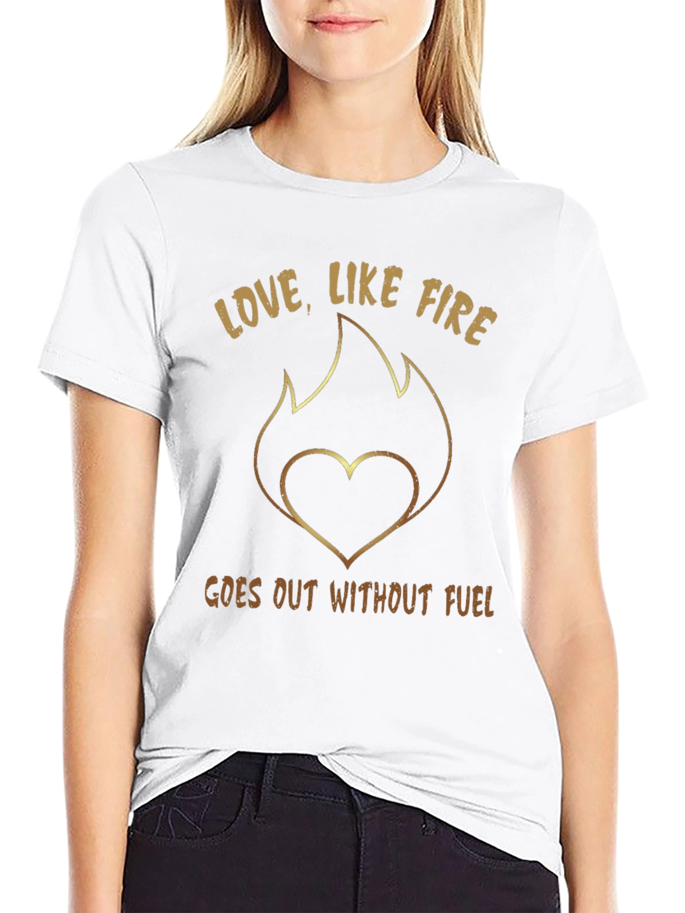 Love Like Fire T-Shirt - Heart Flame Tee