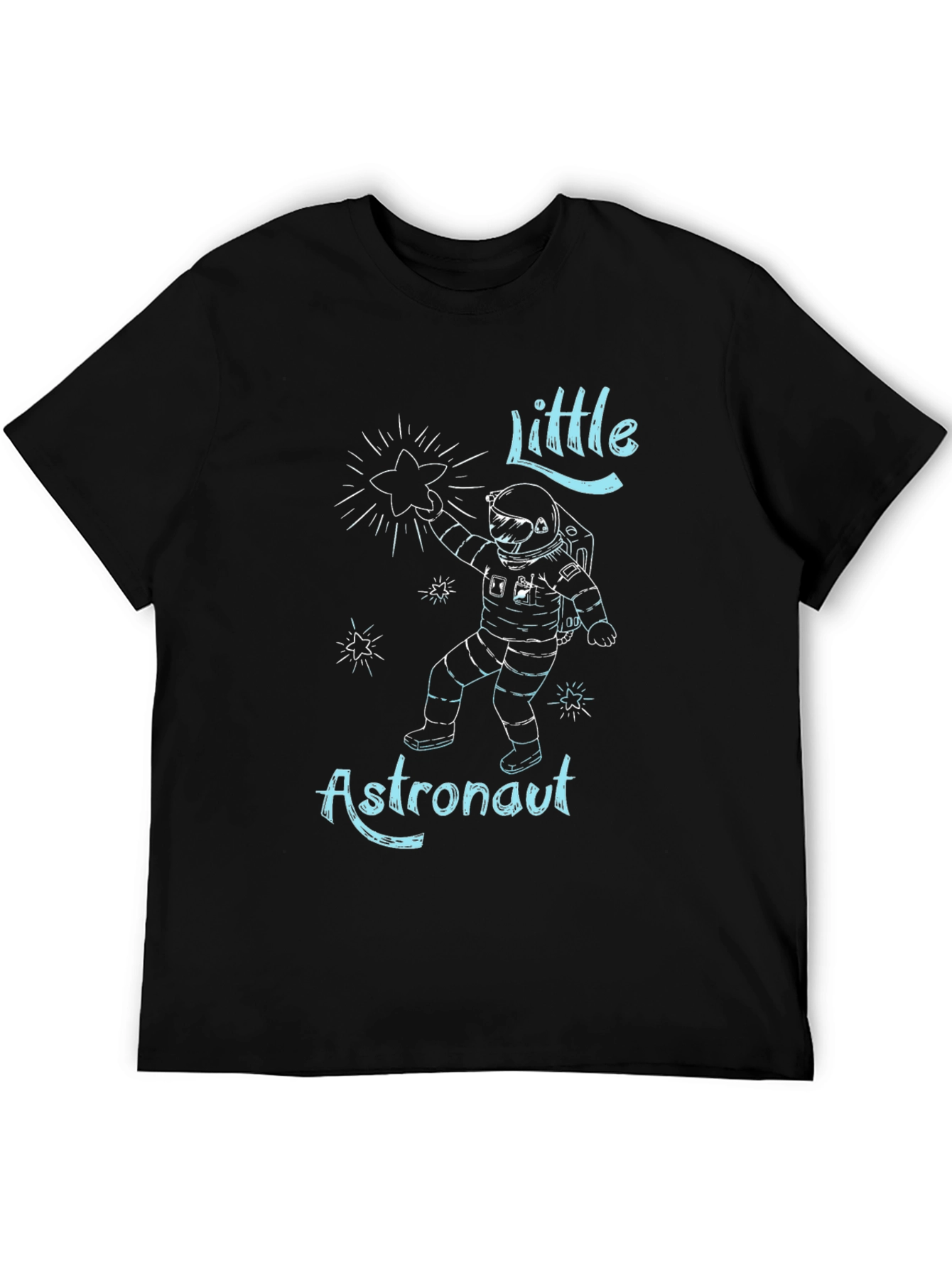 Little Astronaut Black T-Shirt
