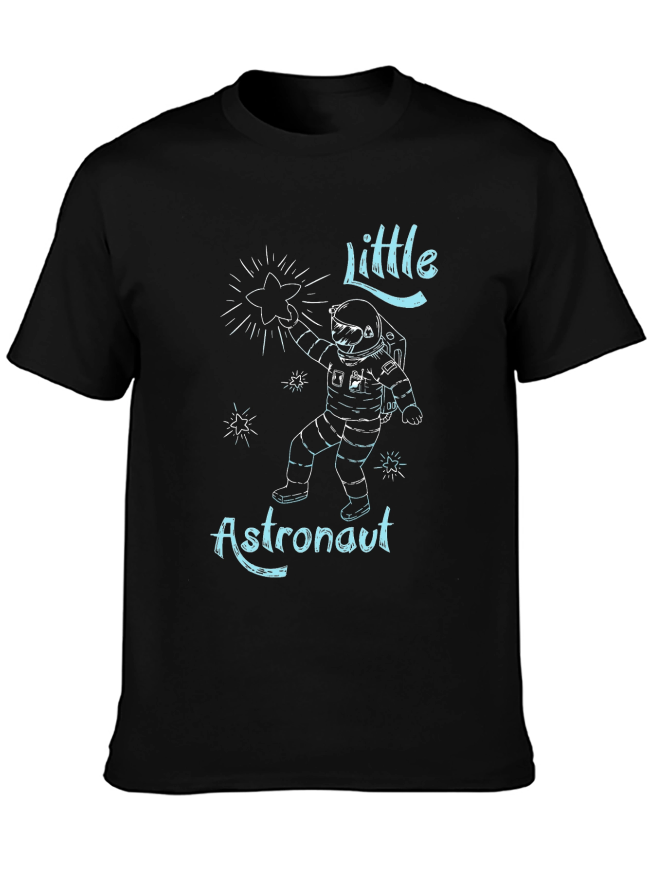 Little Astronaut Black T-Shirt