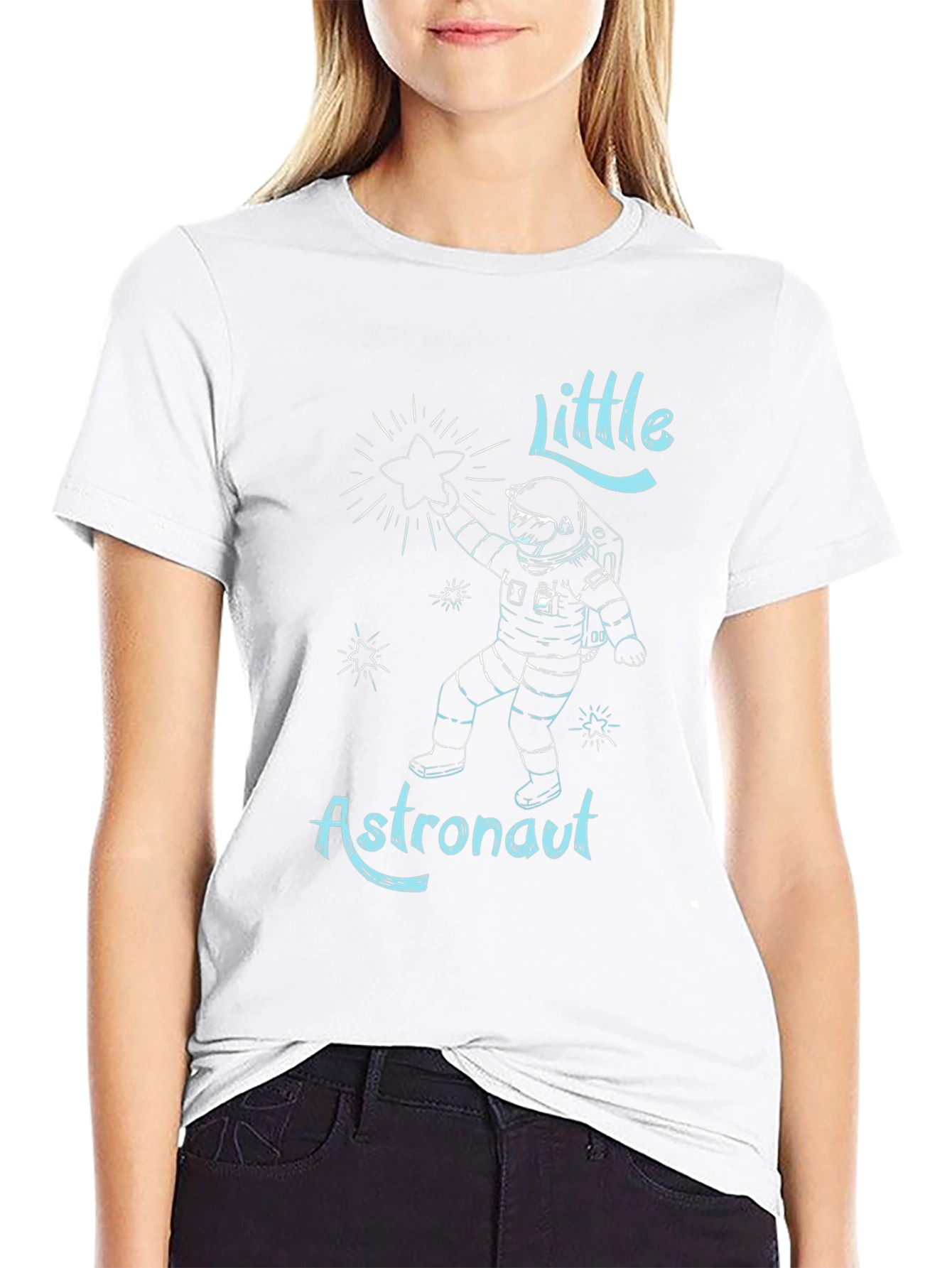 Little Astronaut Black T-Shirt