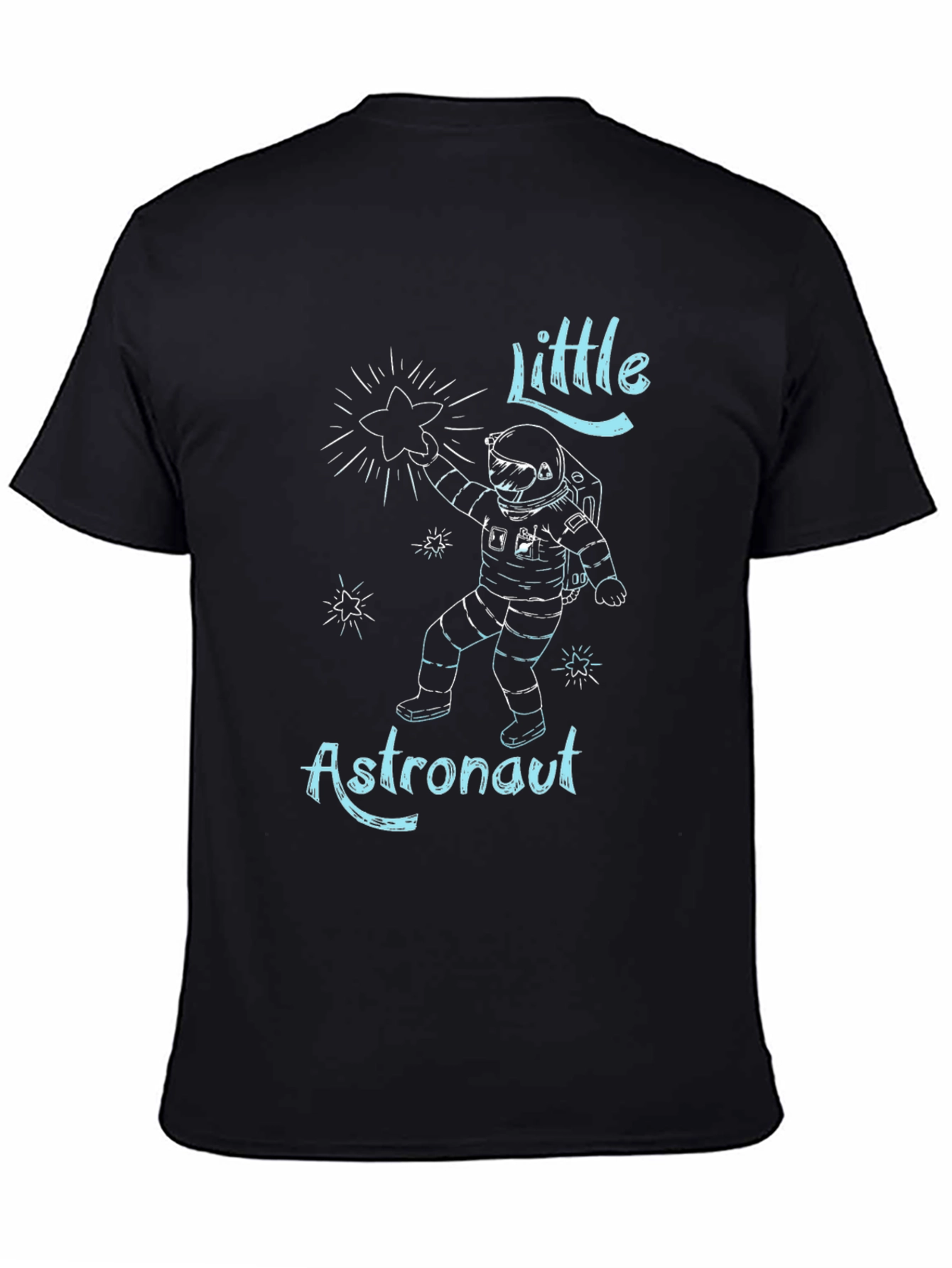 Little Astronaut Black T-Shirt