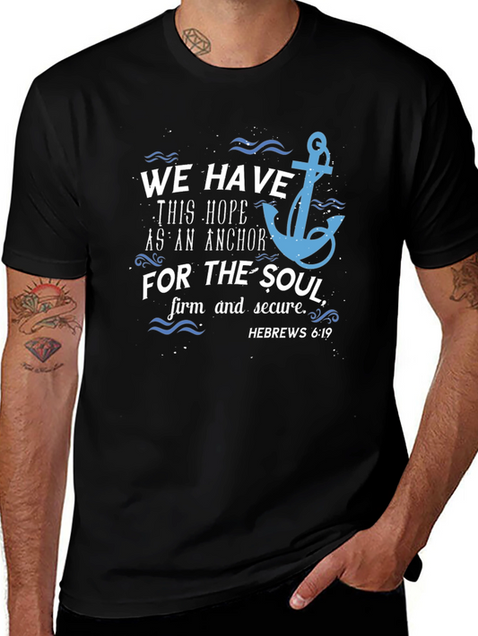 Anchor of Hope Graphic T-Shirt - Hebrews 6:19 Christian Tee