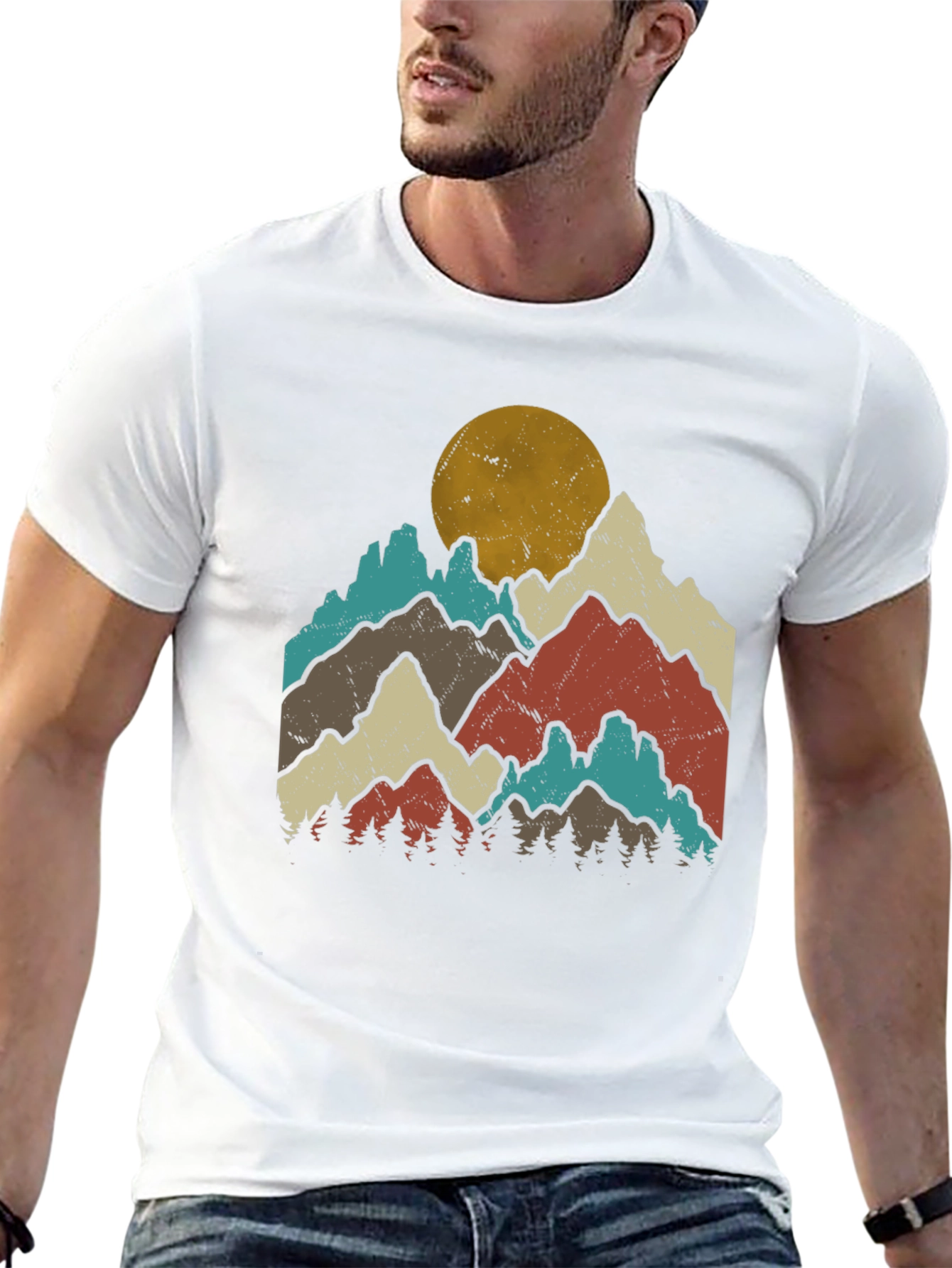 Retro Mountain Graphic Tee - Outdoor Adventure T-Shirt