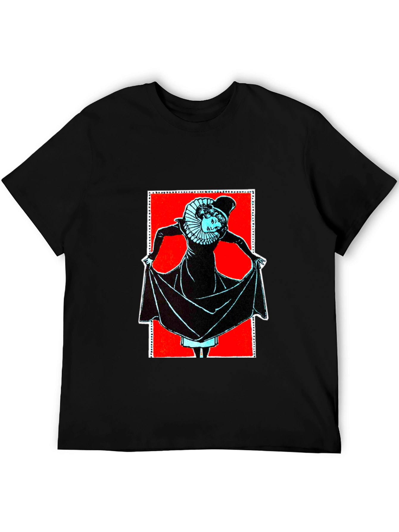 Retro Graphic Print Black T-Shirt