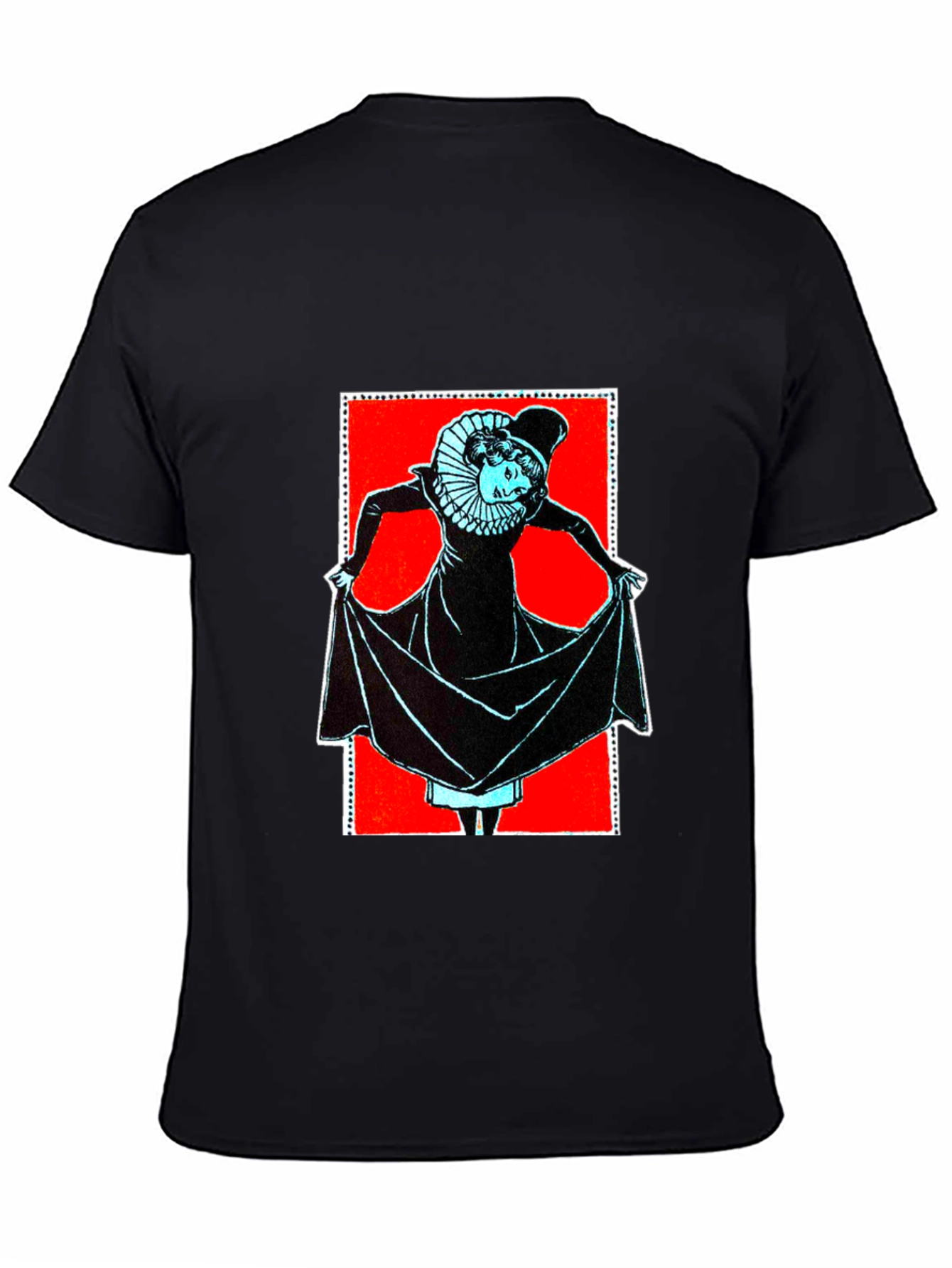 Retro Graphic Print Black T-Shirt