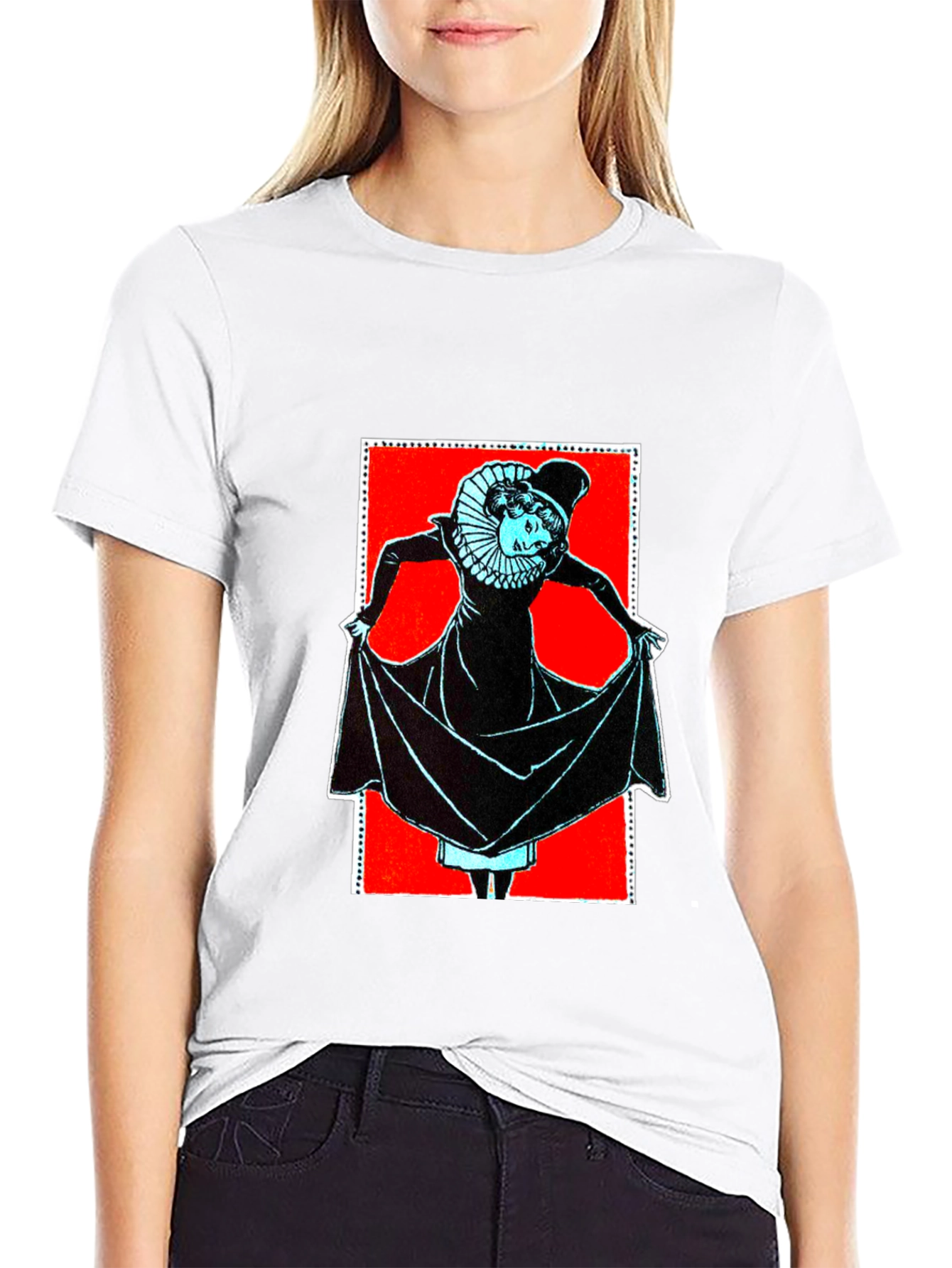 Retro Graphic Print Black T-Shirt