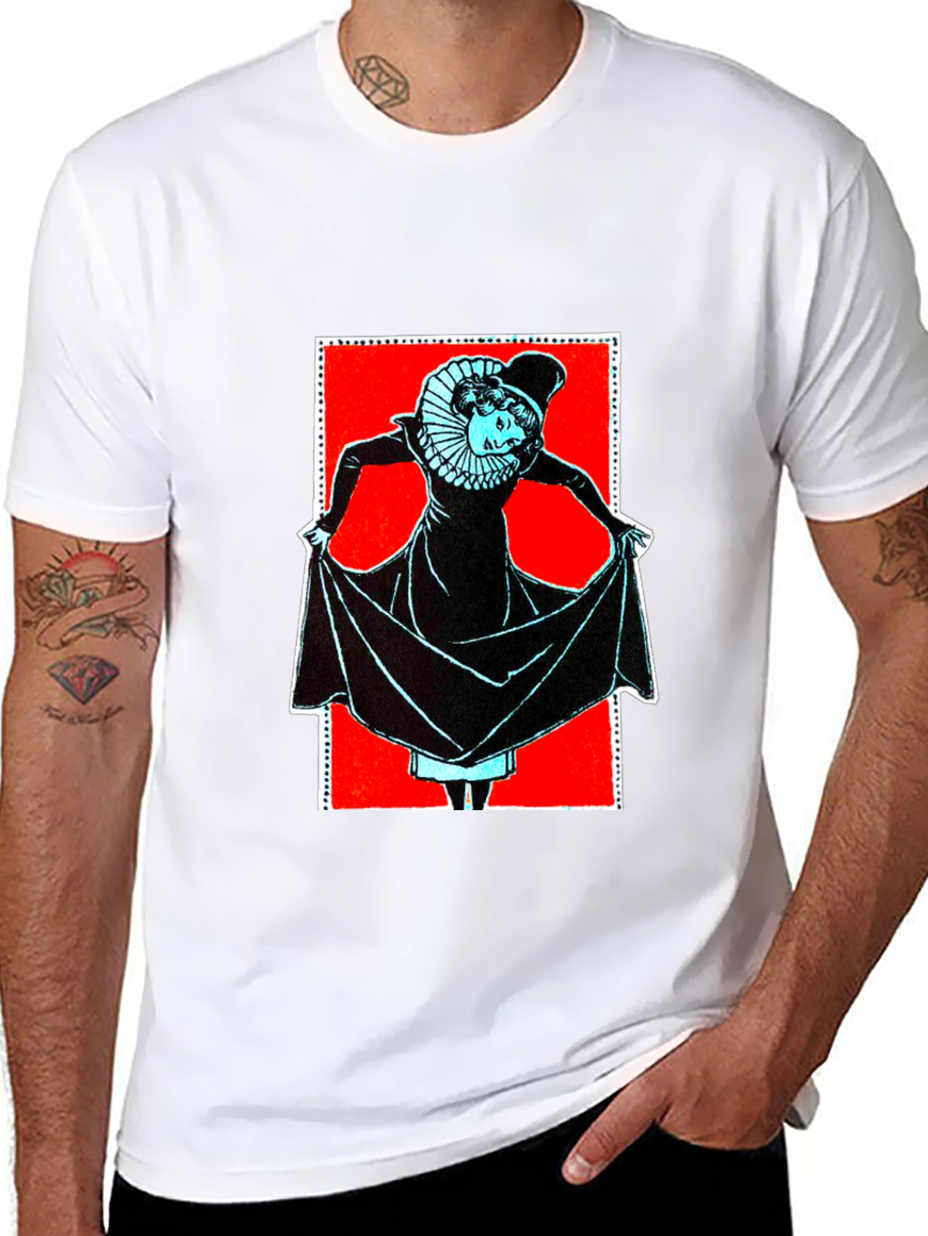 Retro Graphic Print Black T-Shirt