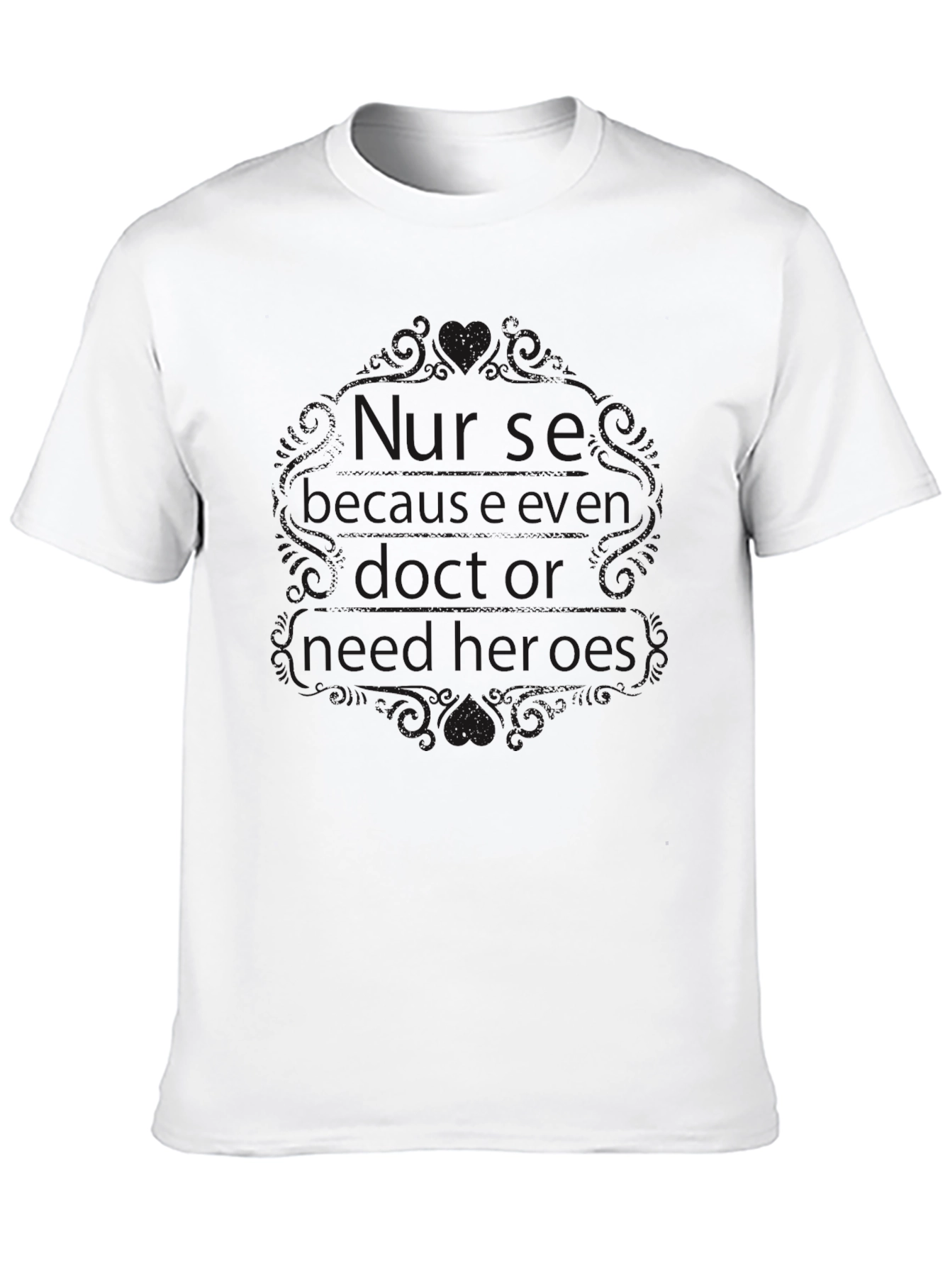 Nurse Hero Black T-Shirt