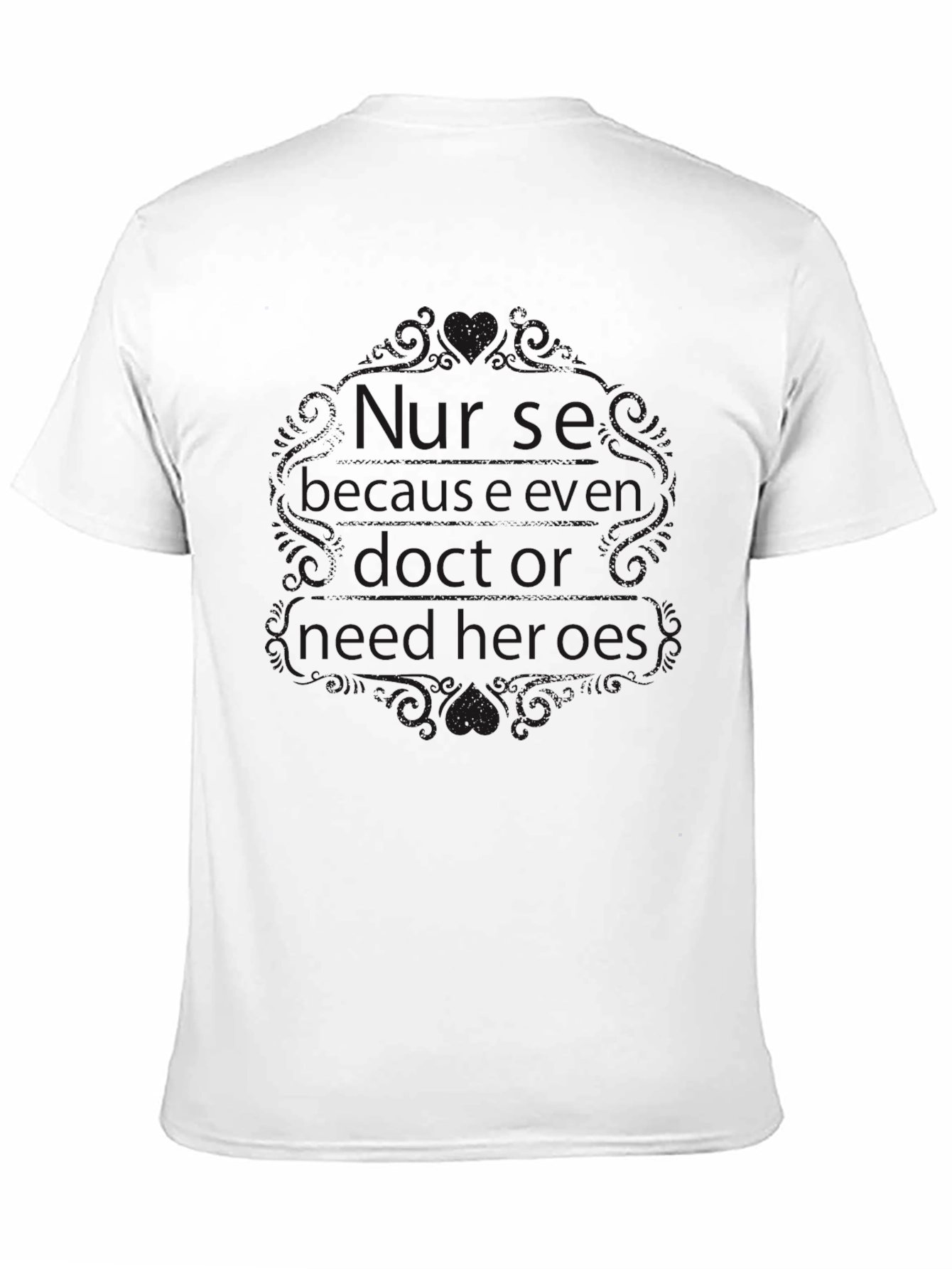 Nurse Hero Black T-Shirt