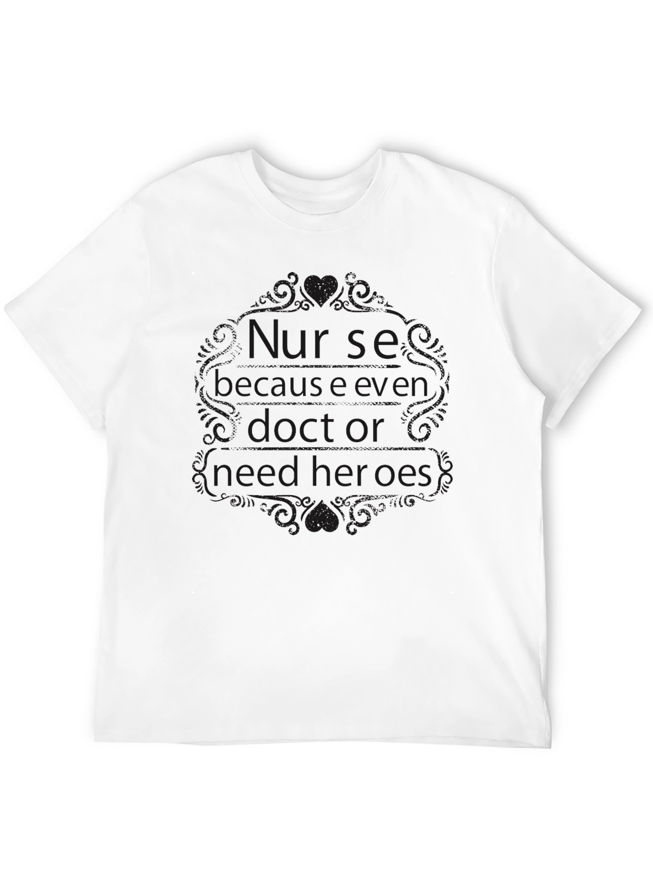 Nurse Hero Black T-Shirt