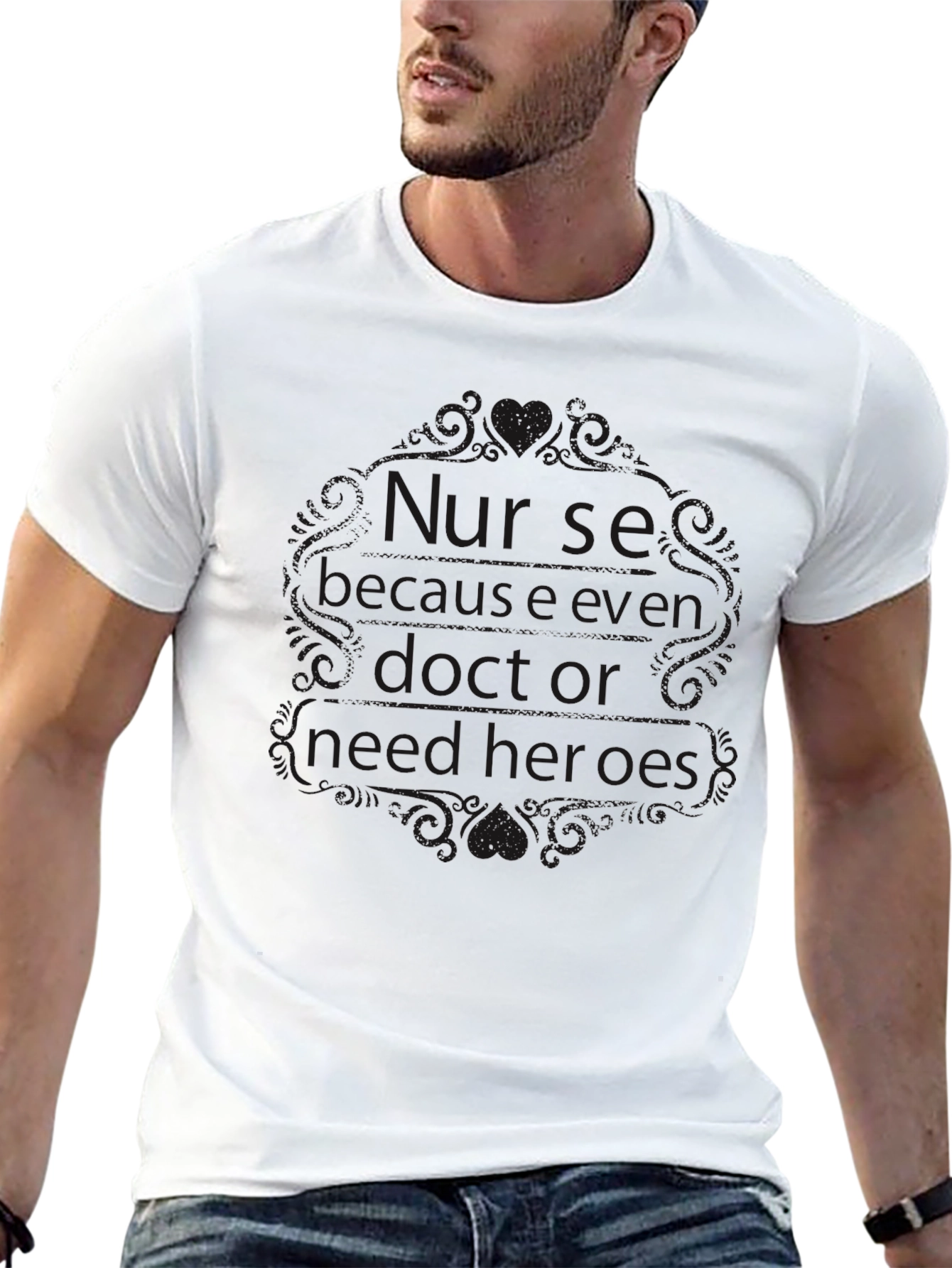 Nurse Hero Black T-Shirt