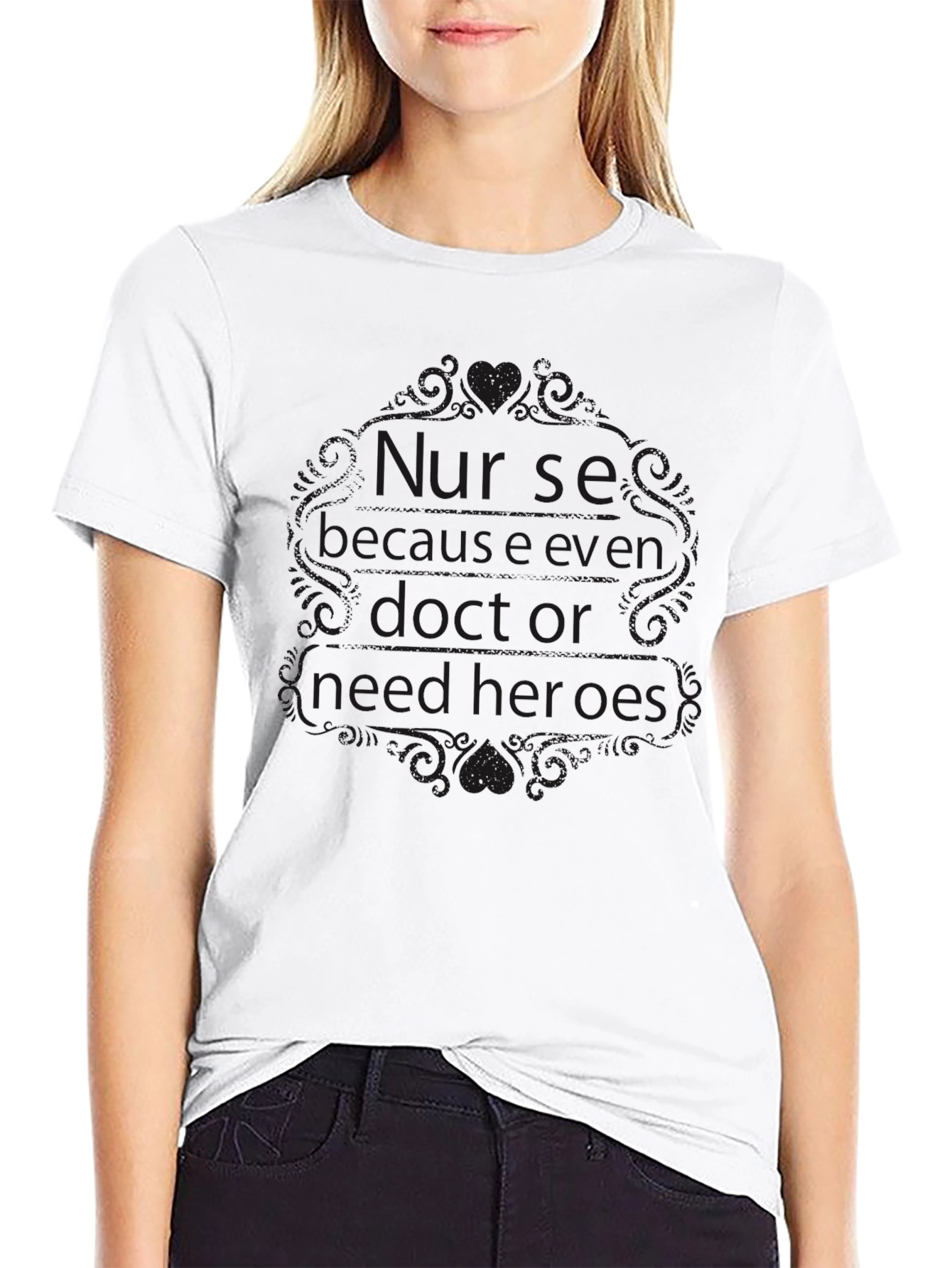 Nurse Hero Black T-Shirt