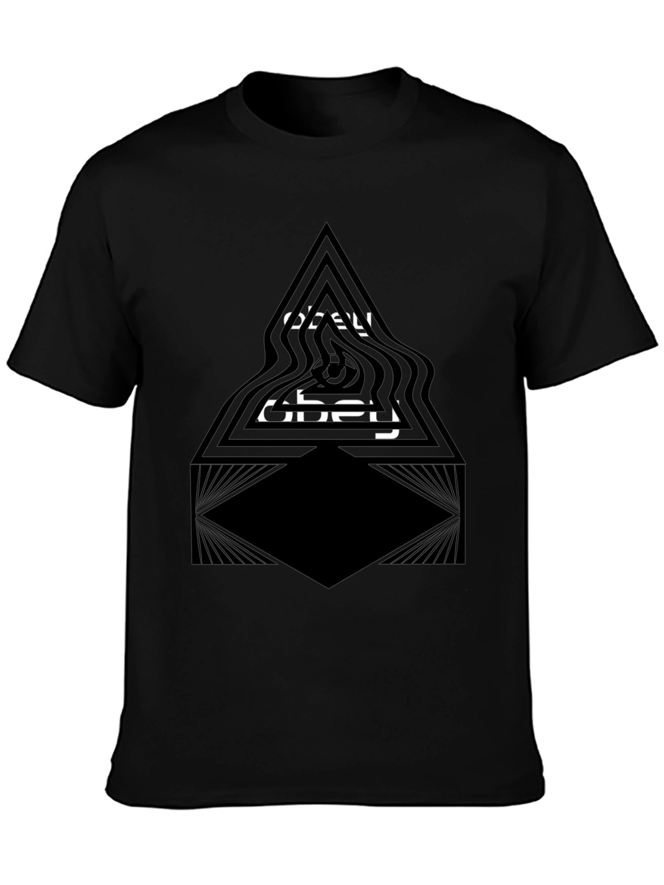 Obey Triangle Graphic Black T-Shirt