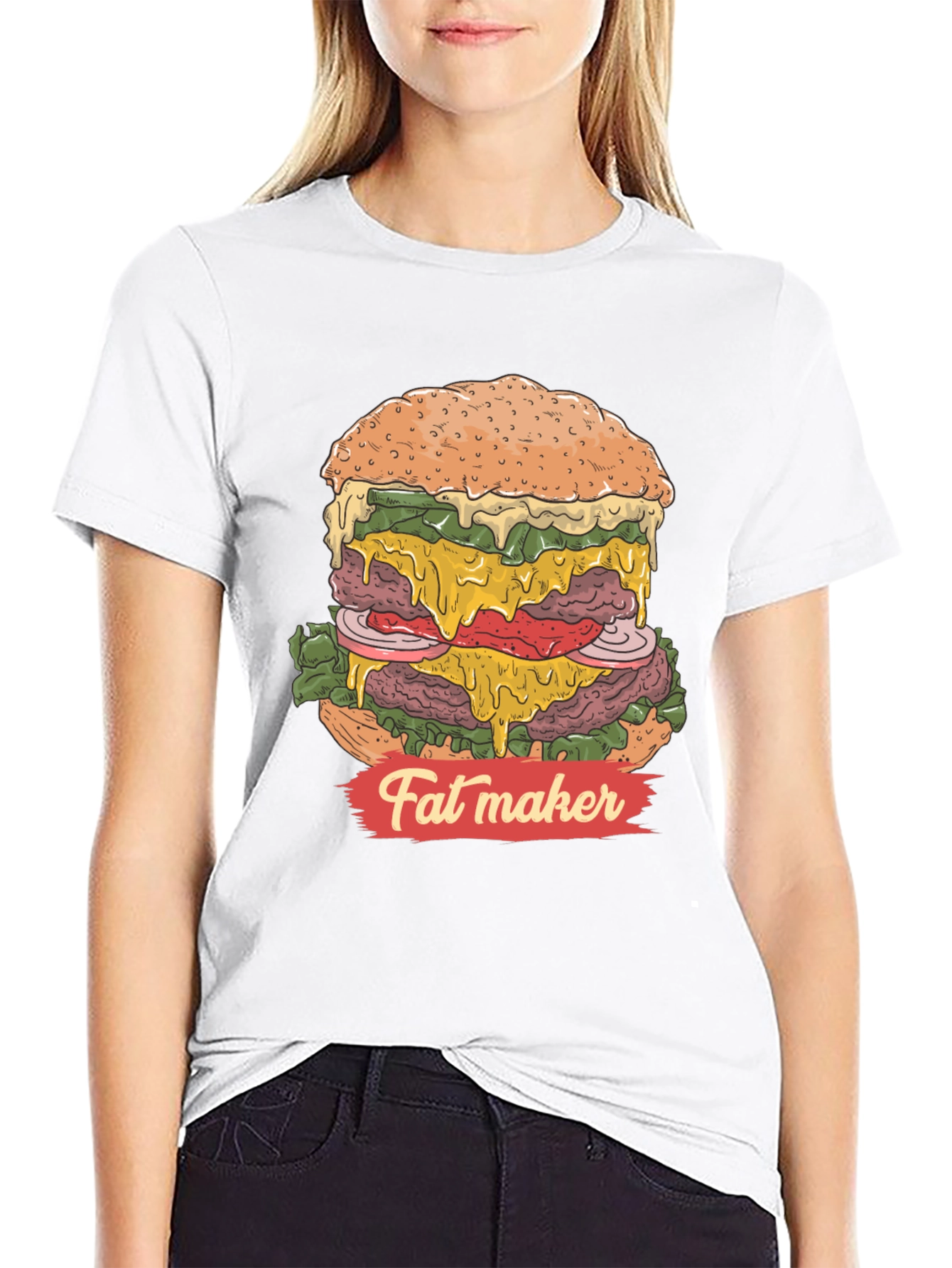 Fat Maker Burger Graphic T-Shirt - Black Cotton Tee