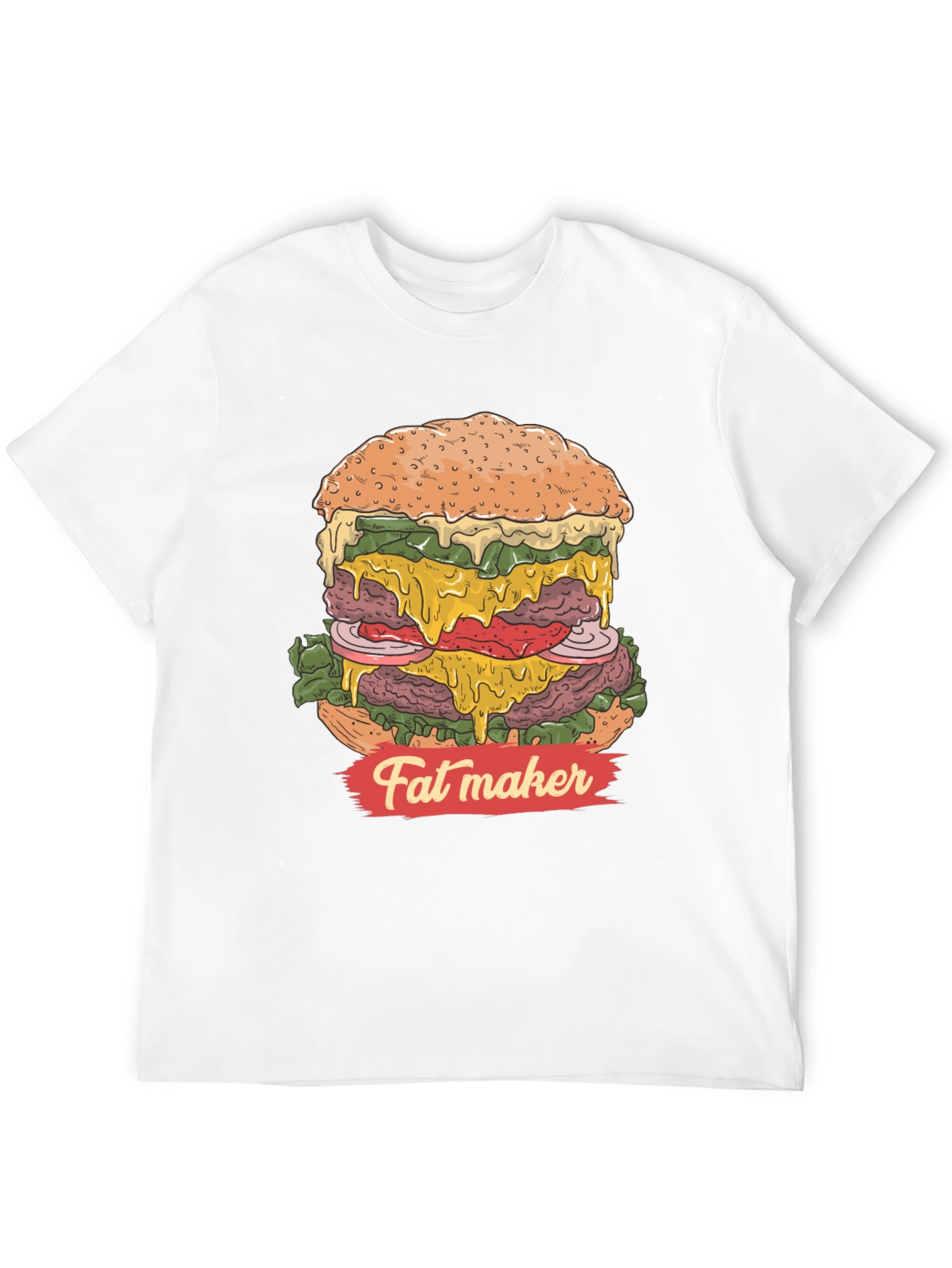Fat Maker Burger Graphic T-Shirt - Black Cotton Tee
