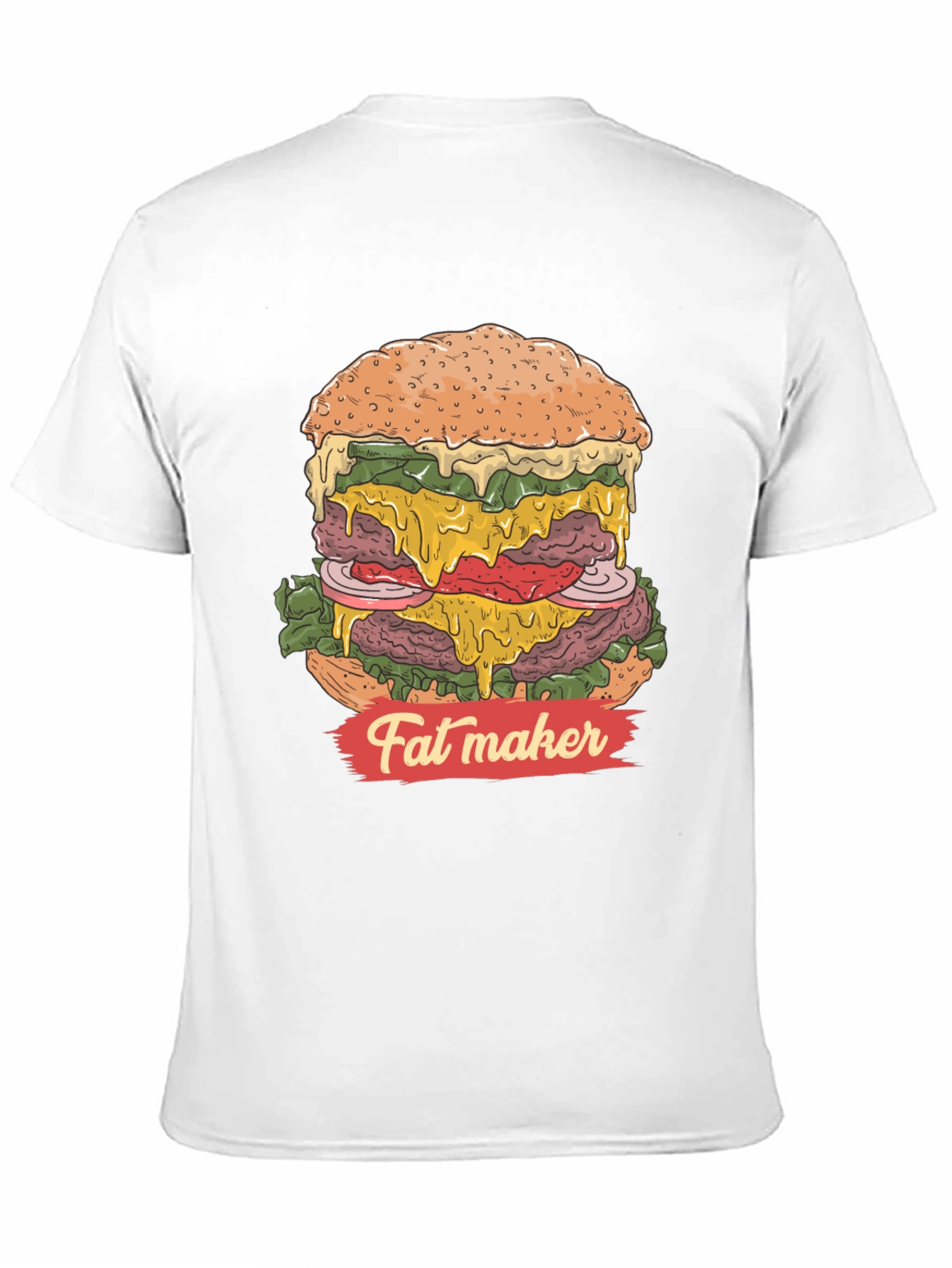 Fat Maker Burger Graphic T-Shirt - Black Cotton Tee