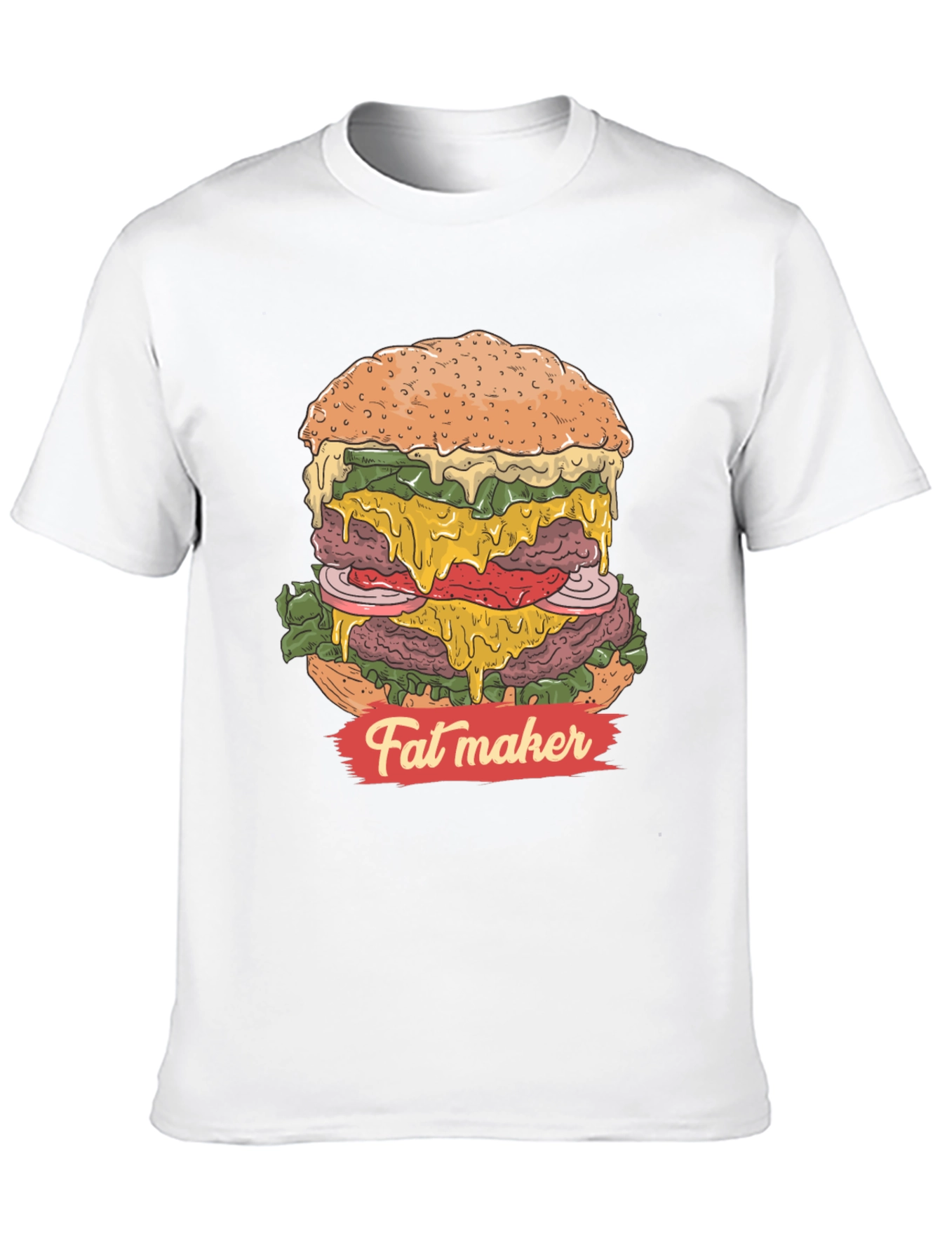 Fat Maker Burger Graphic T-Shirt - Black Cotton Tee