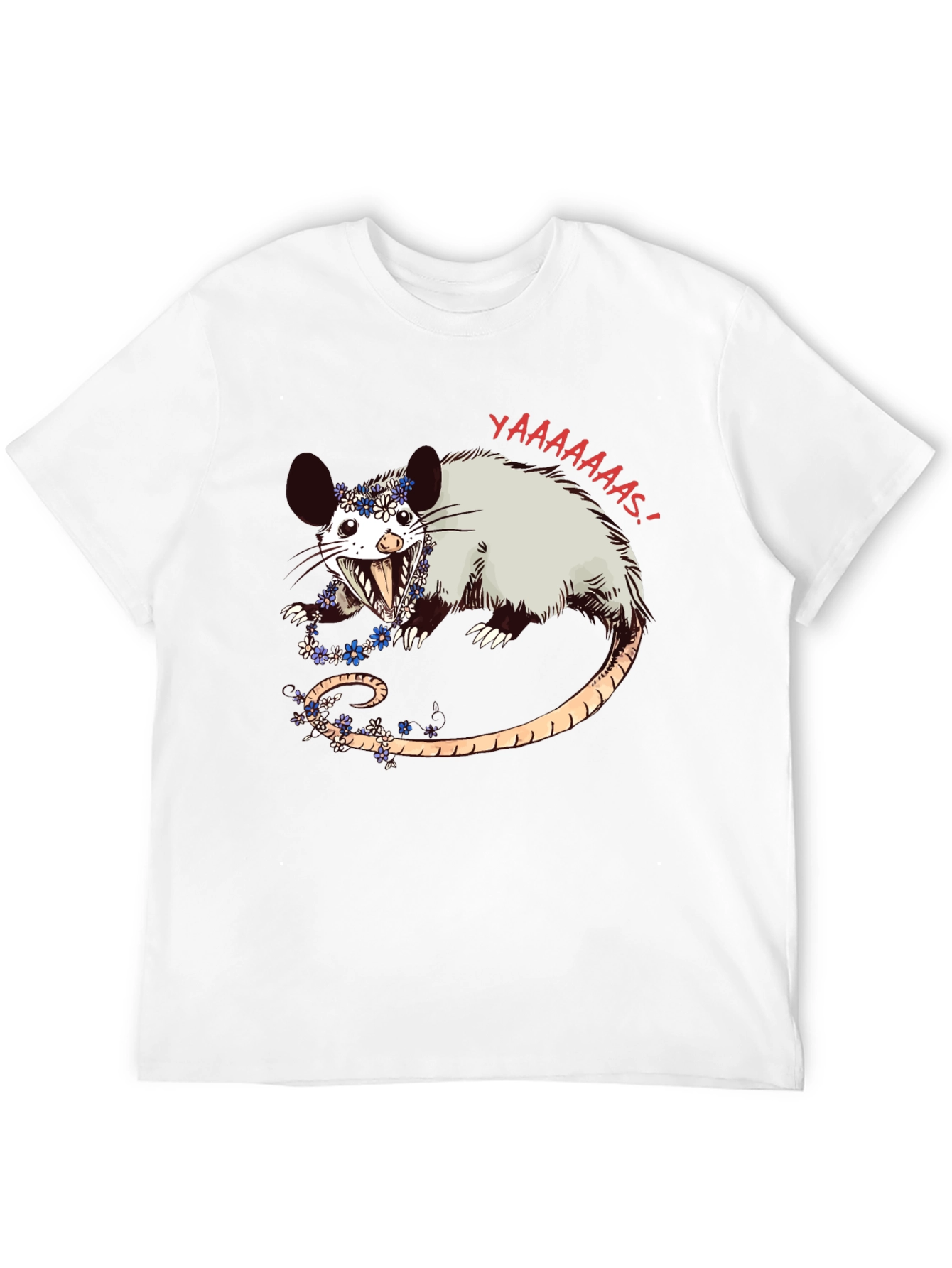 Possum Flower Crown Graphic Tee