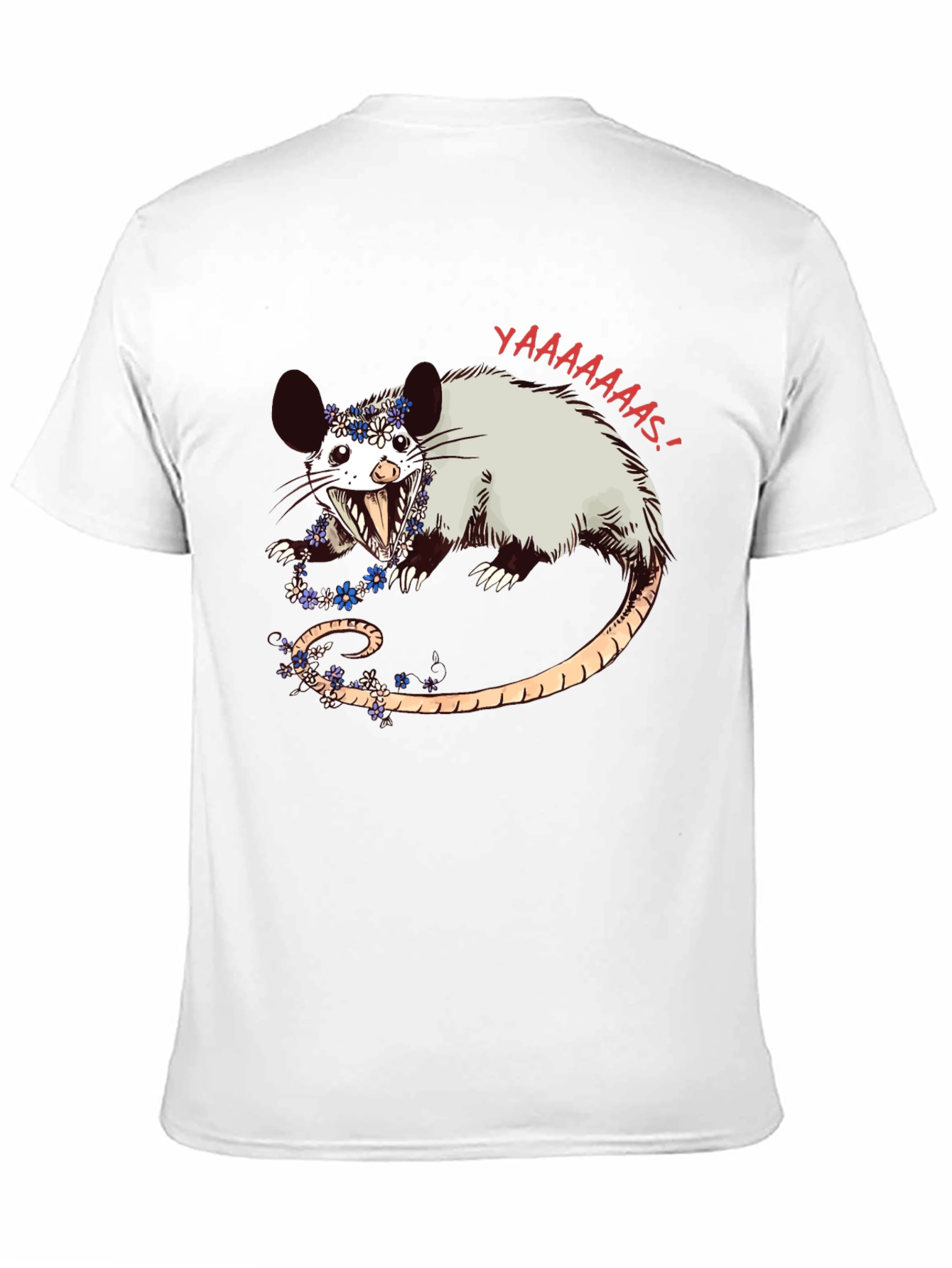 Possum Flower Crown Graphic Tee