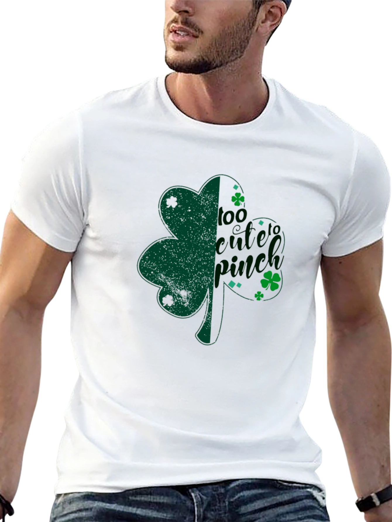 Too Cute To Pinch St. Patricks Day Clover T-Shirt