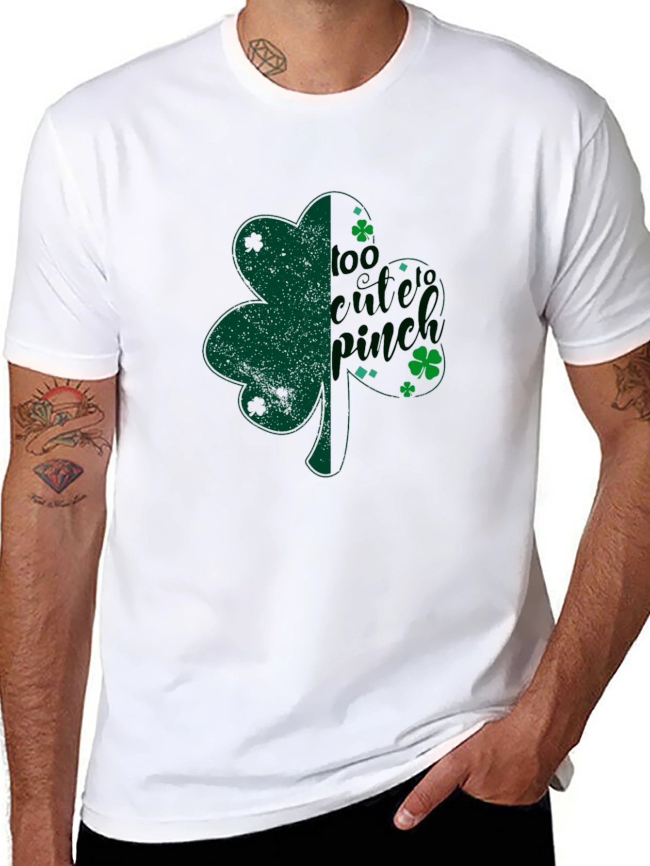 Too Cute To Pinch St. Patricks Day Clover T-Shirt